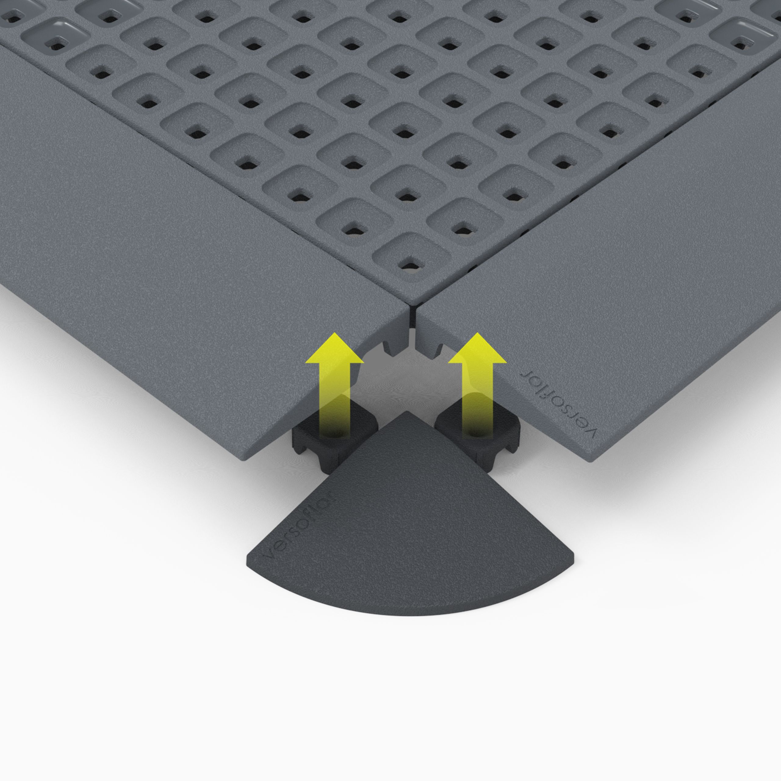 Versoflor Graphite Grey Tile corner (L)85mm (T)15mm, Pack of 4