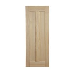 Vertical 2 panel Clear pine LH & RH Internal Door, (H)1981mm (W)610mm