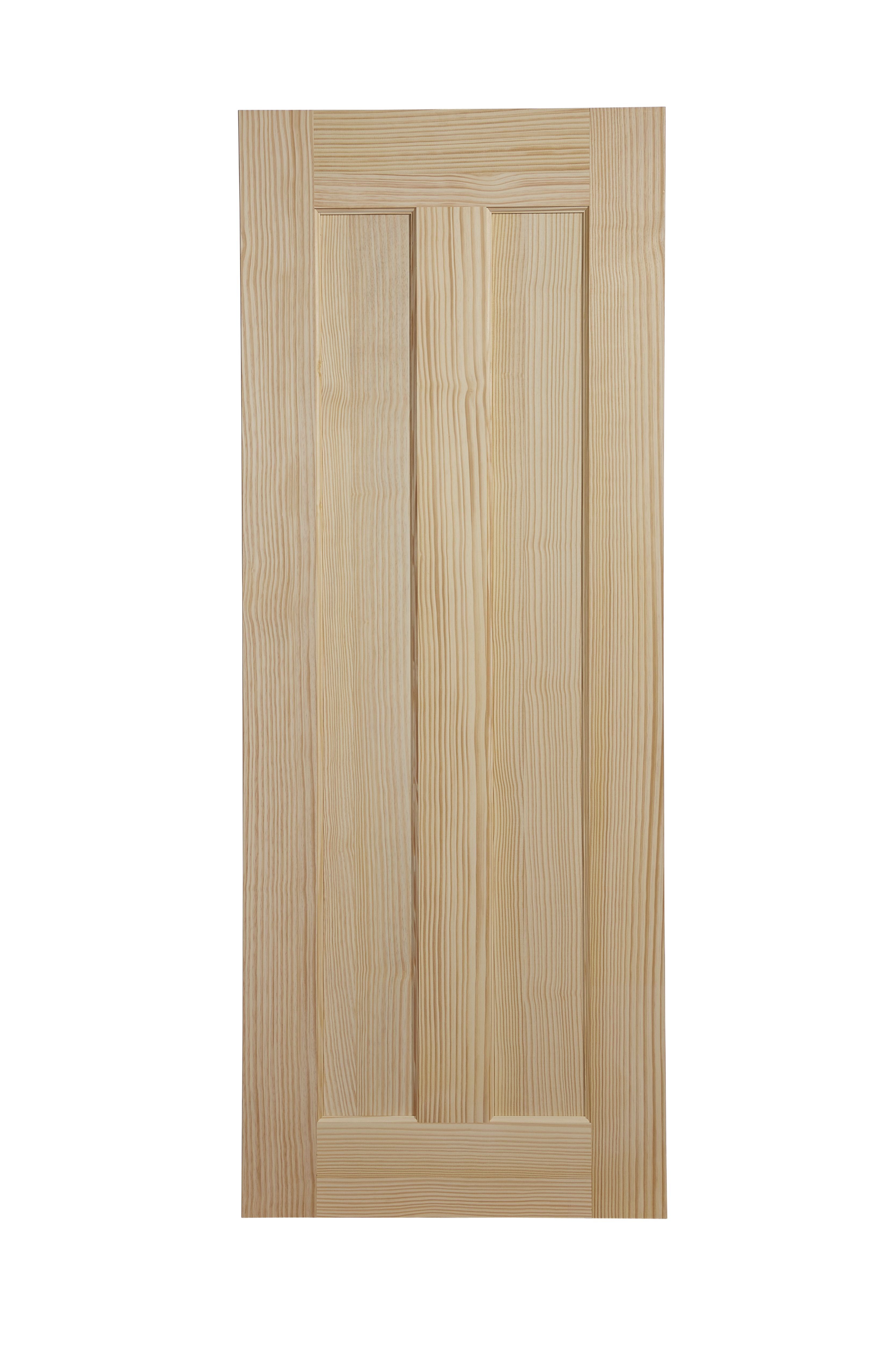Vertical 2 panel Unglazed Contemporary Pine veneer Internal Clear pine Door, (H)1981mm (W)610mm (T)35mm