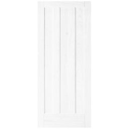 Vertical 3 panel Primed White LH & RH Internal Door, (H)1981mm (W)838mm