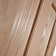 Vertical 3 panel Unglazed Contemporary White oak veneer Internal Door, (H)1981mm (W)686mm (T)35mm