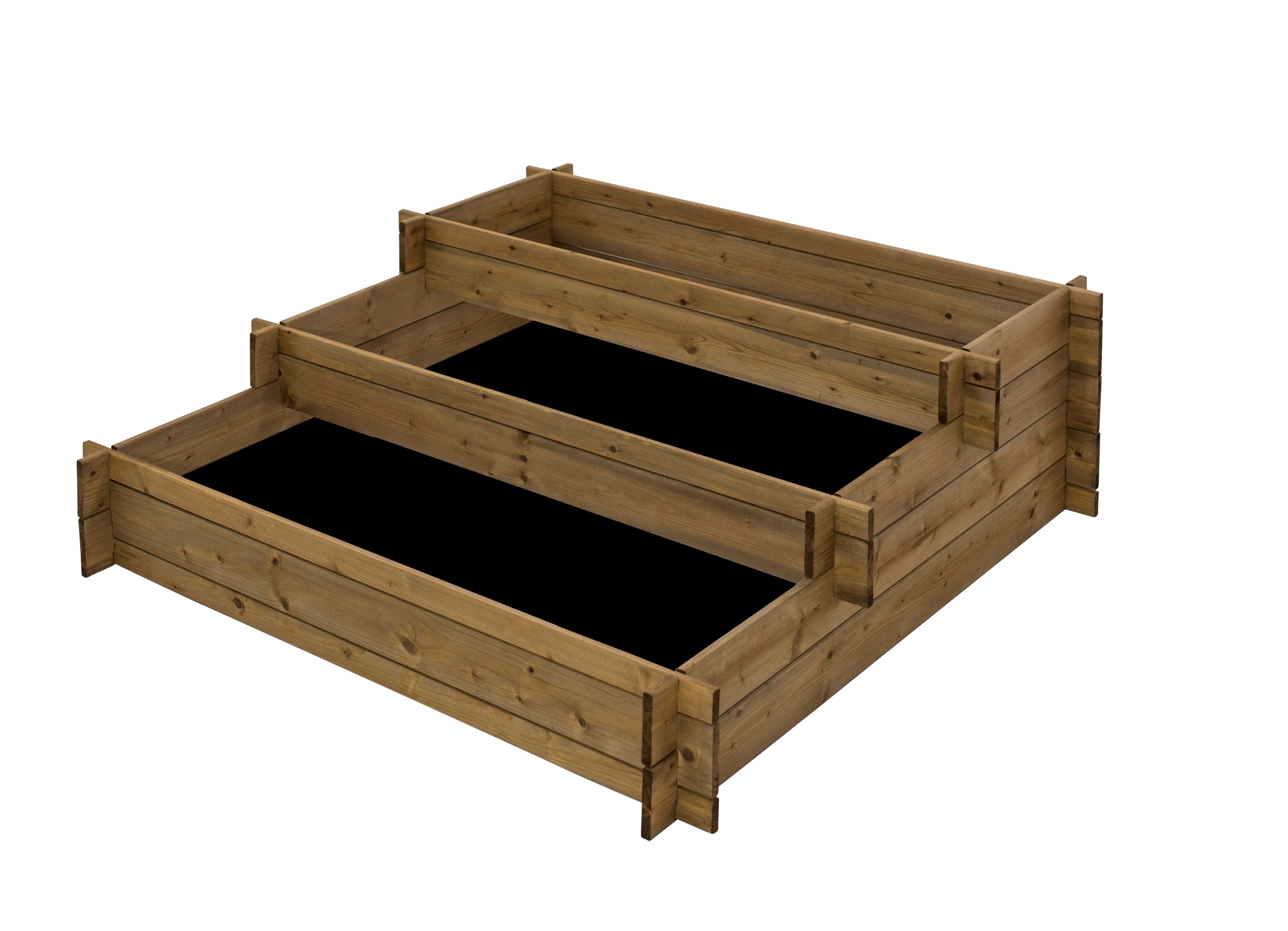 Verve 1200mmx1200mm Wood Square Raised bed kit 1.44m² (H)40cm x (W