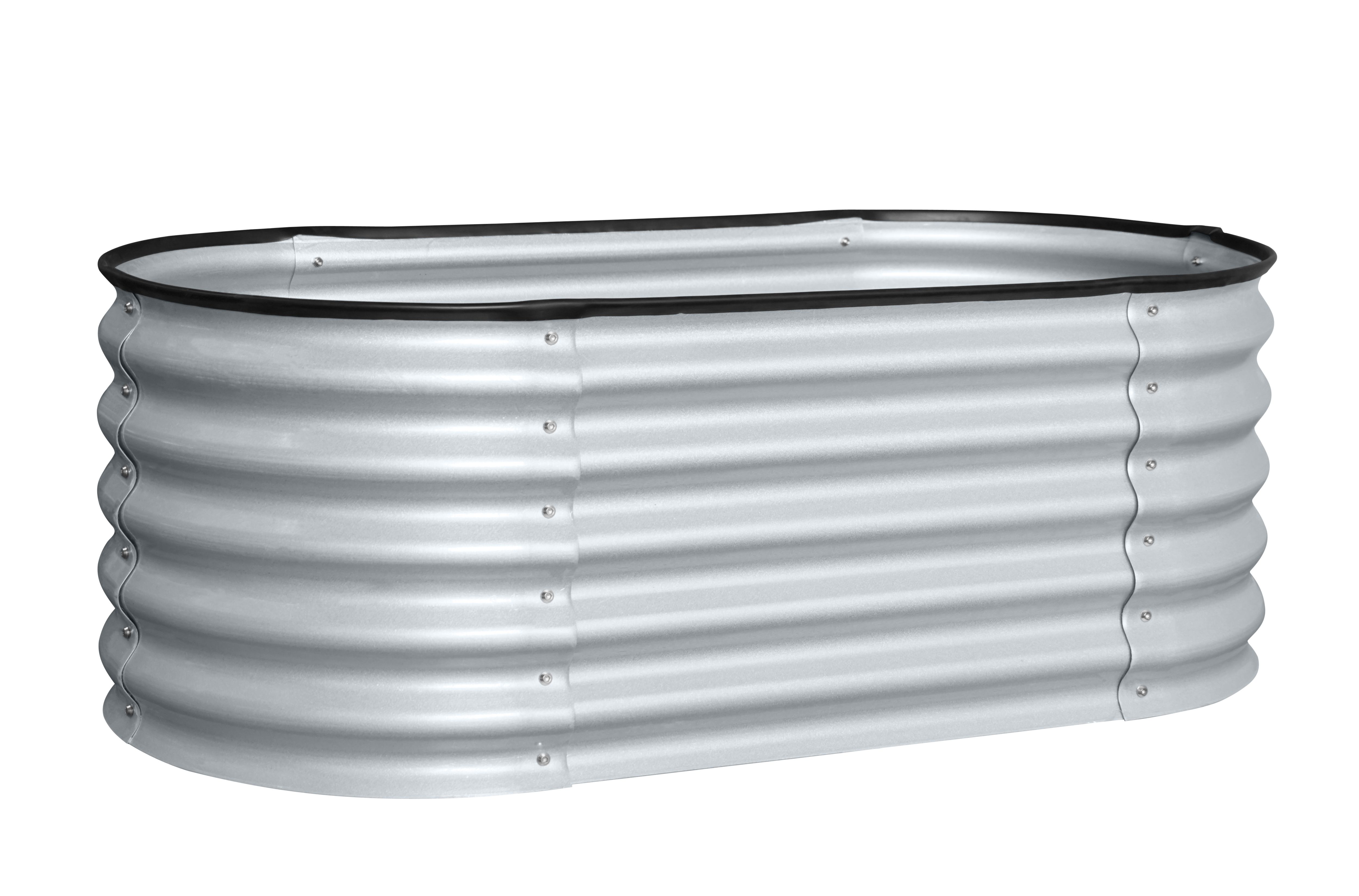 Verve 1240mmx600mm Metal Rectangular Raised bed kit 0.74m² (H)43cm x (W