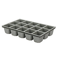Verve 15 cell Grey Tray (L)35cm, Pack of 5