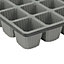 Verve 15 cell Grey Tray (L)35cm, Pack of 5