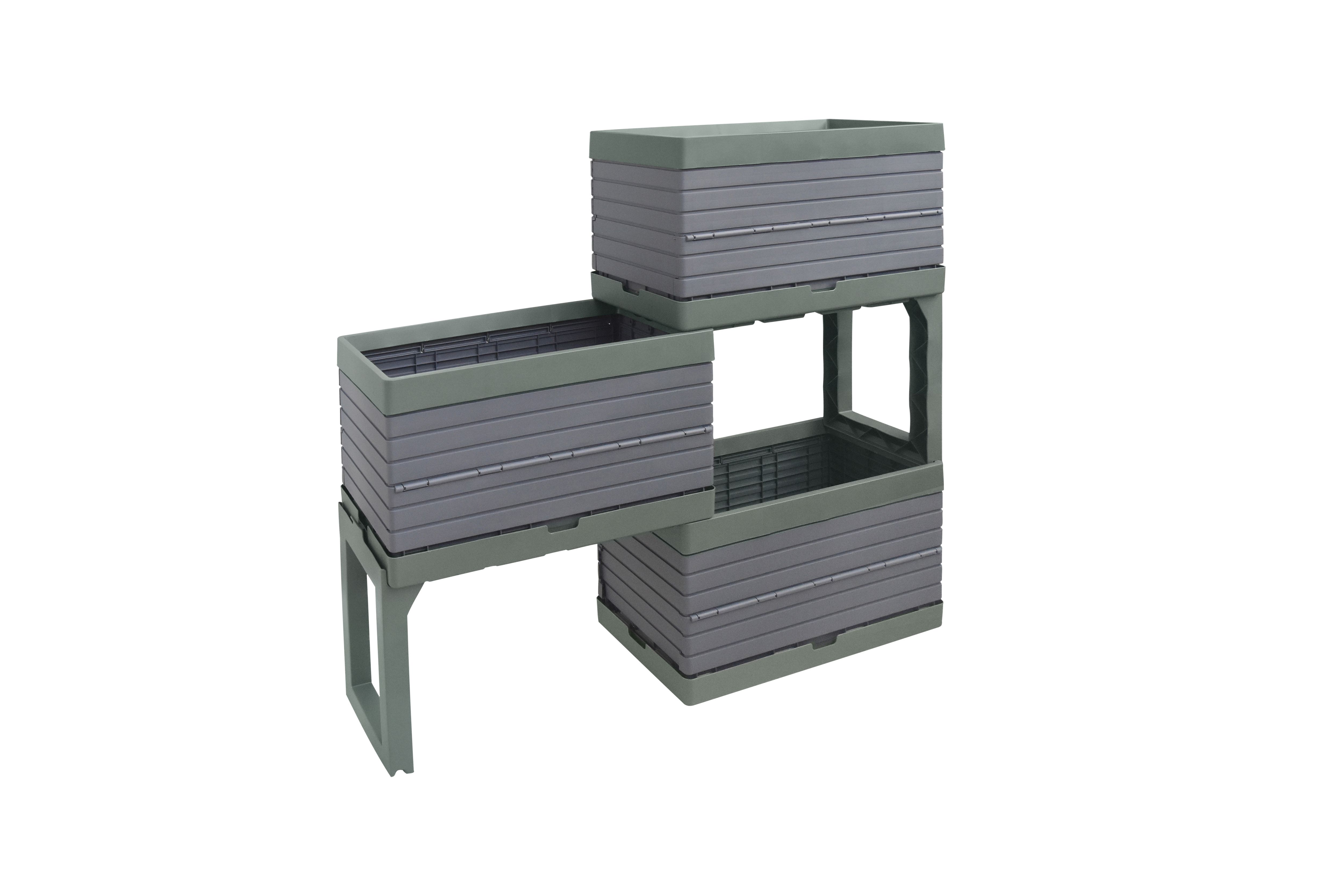 Verve 150L Grey Rectangular Planter (H)33cm (W)28cm (D)56cm, Set
