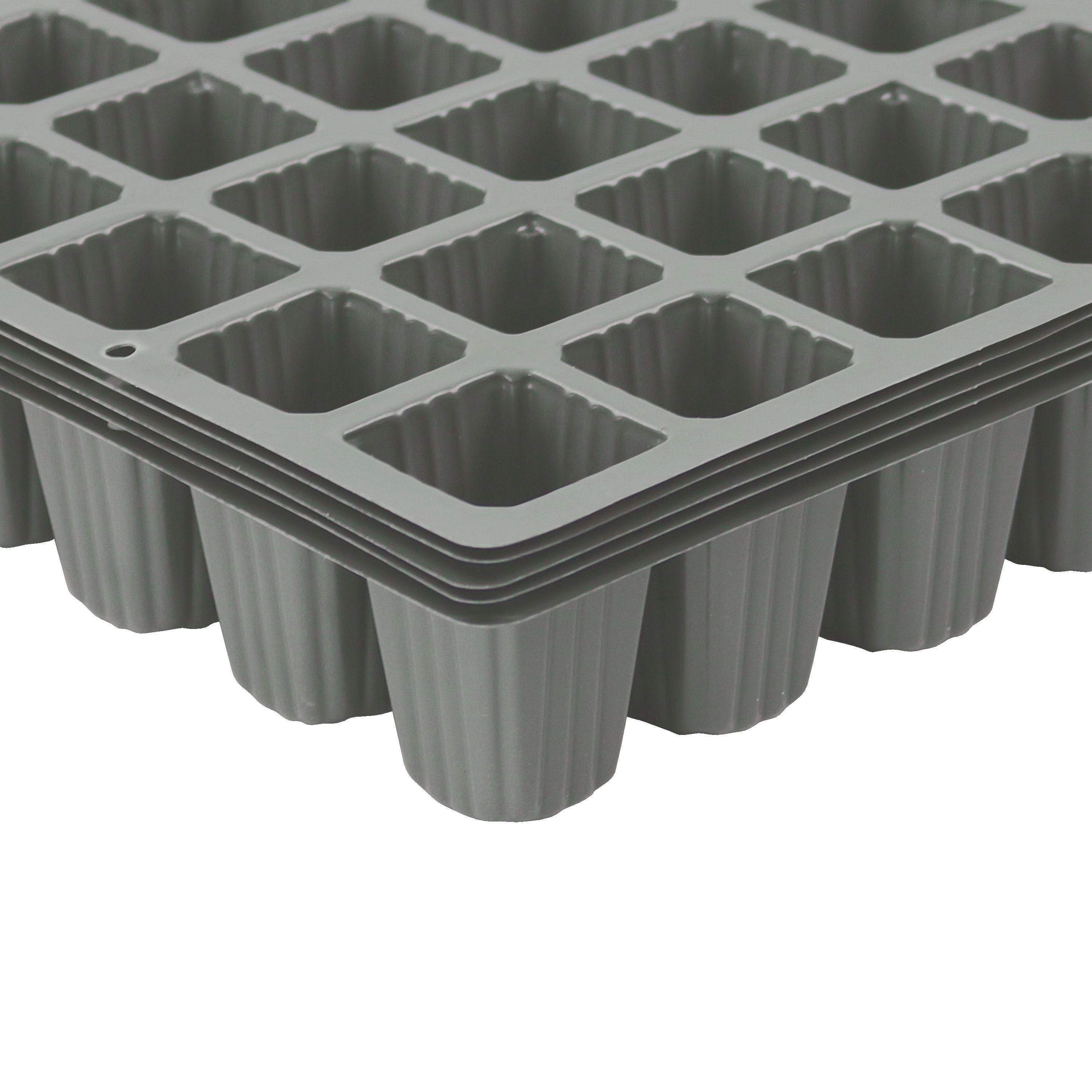 Verve 40 cell Grey Tray (L)35cm, Pack of 5