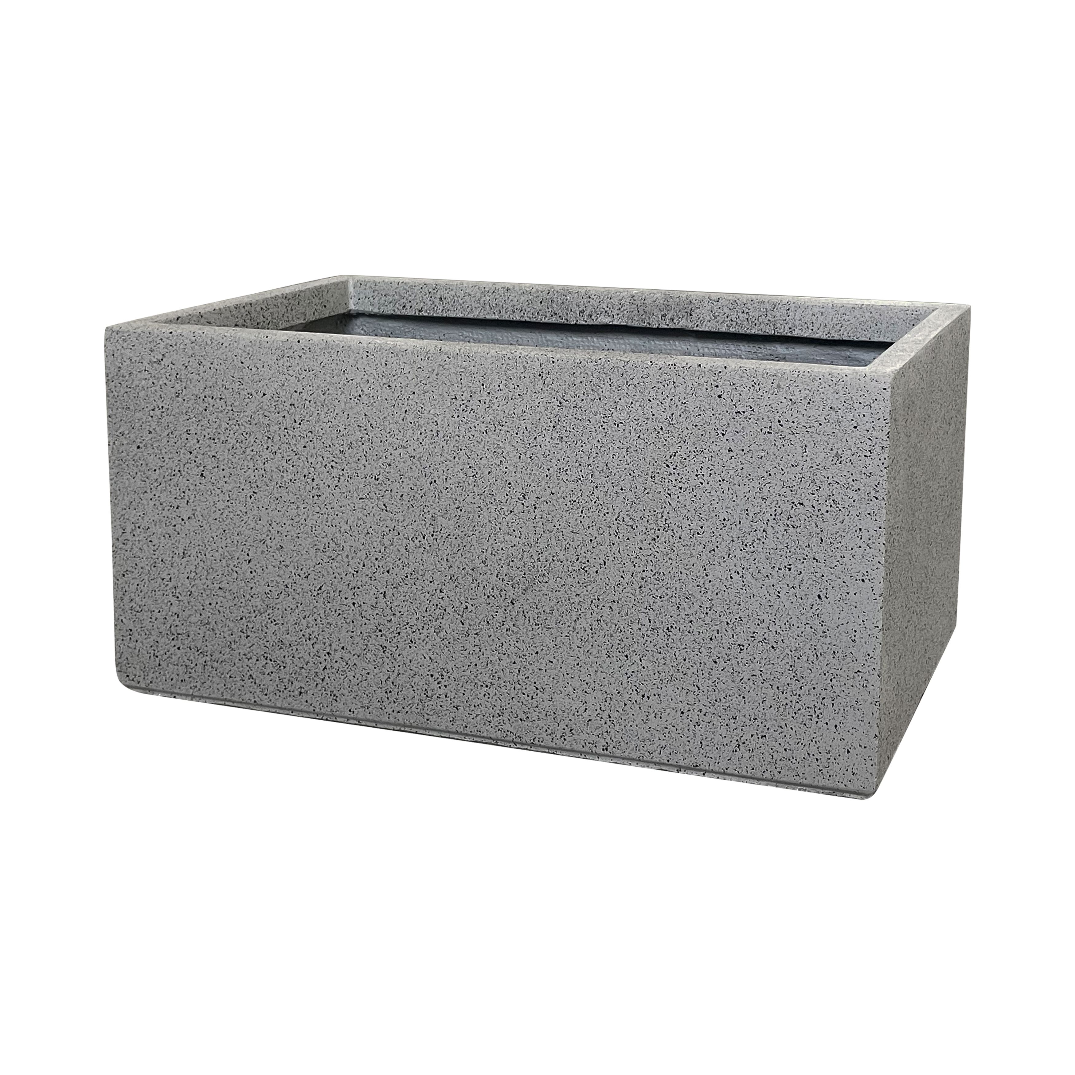 Verve Abava Grey terrazzo Rectangular Planter (H)30cm (W)29cm