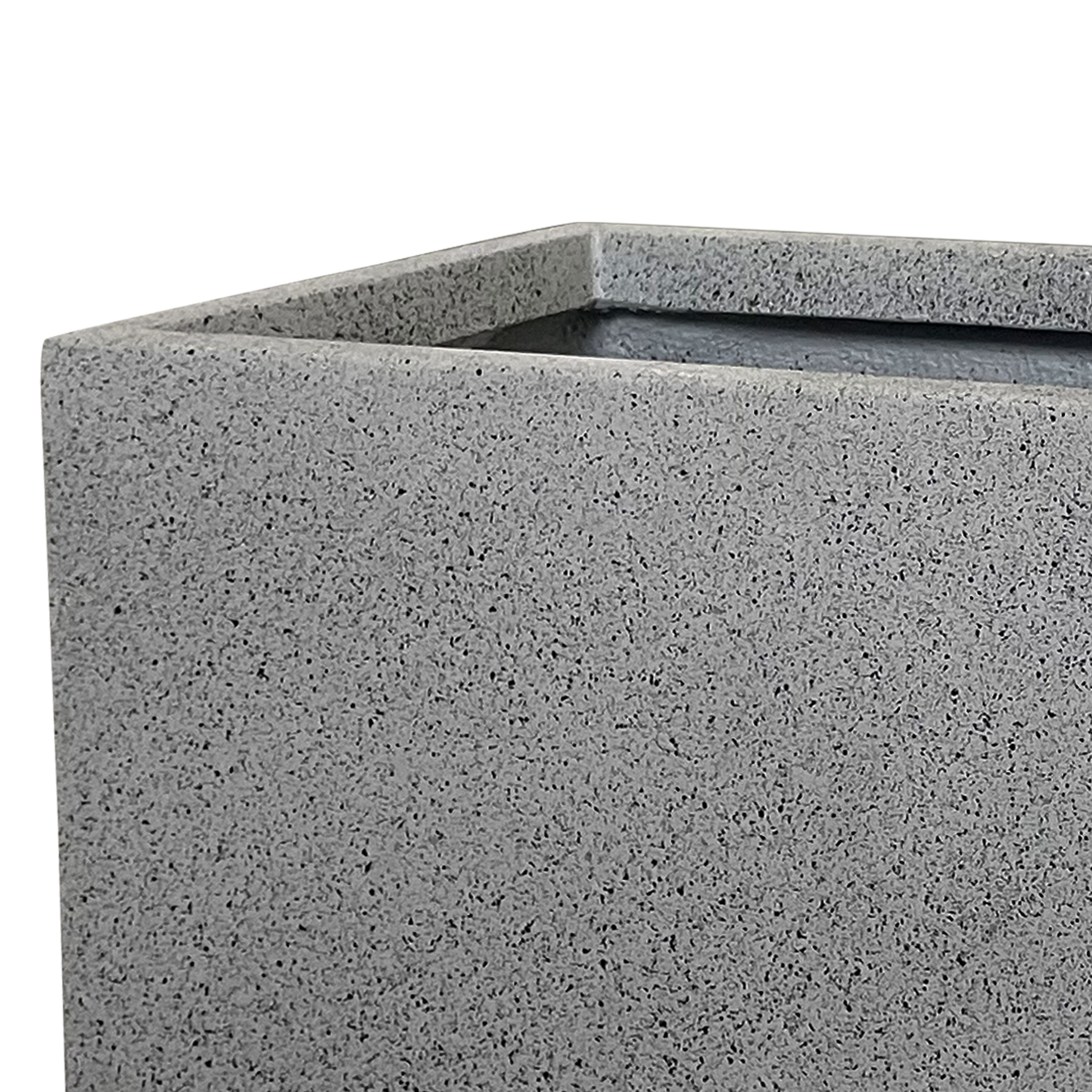 Verve Abava Grey terrazzo Rectangular Planter (H)30cm (W)29cm