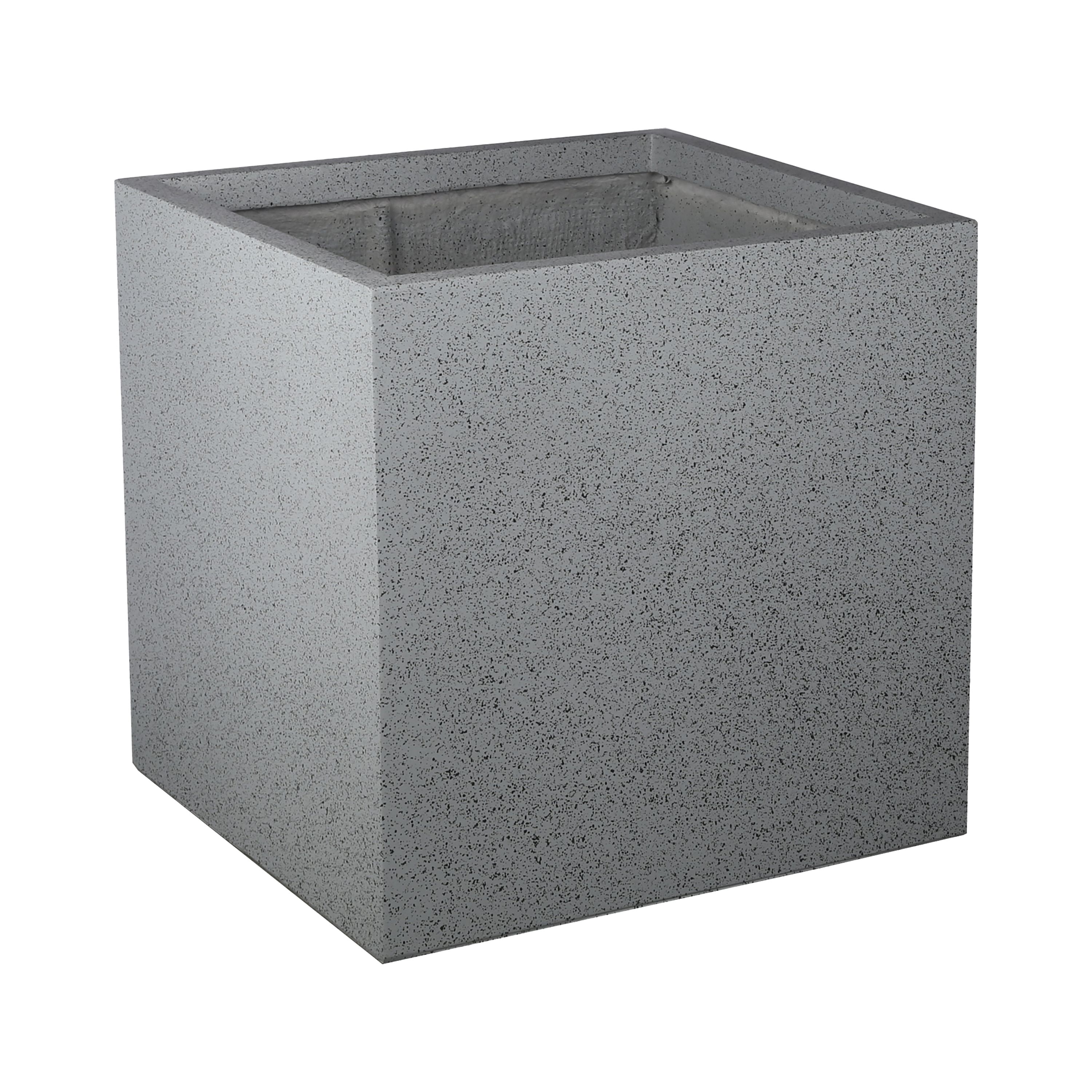 Verve Abava Grey terrazzo Square Planter (H)50cm