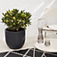 Verve Ammer Dark grey Fibreclay Circular Plant pot (Dia)42cm