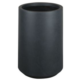 Verve Ammer Dark grey Fibreclay Round Plant pot (Dia)37cm