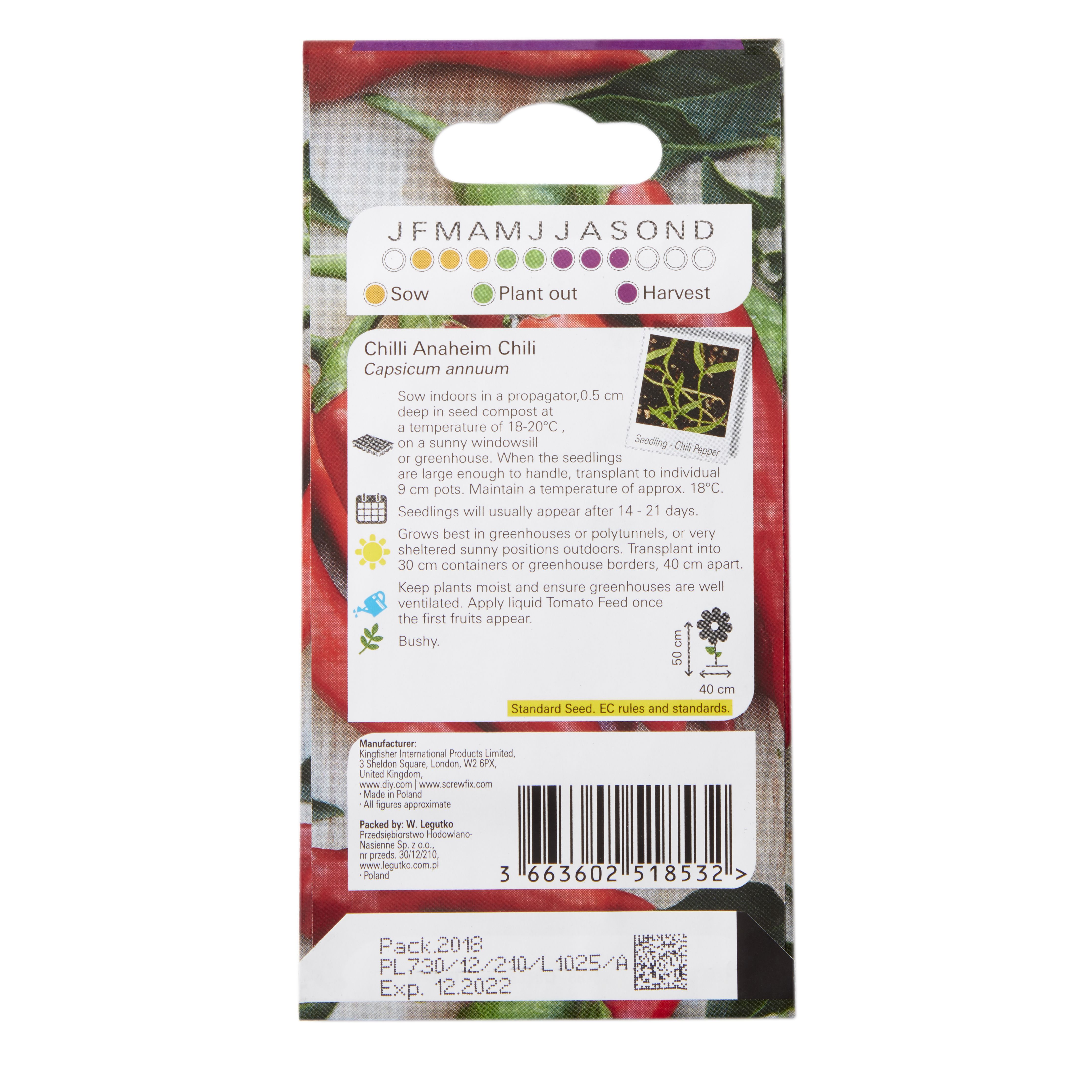 Verve 'Anaheim chilli' Vegetable Seeds