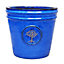 Verve Barcău Blue Ceramic Round Plant pot (Dia)40cm