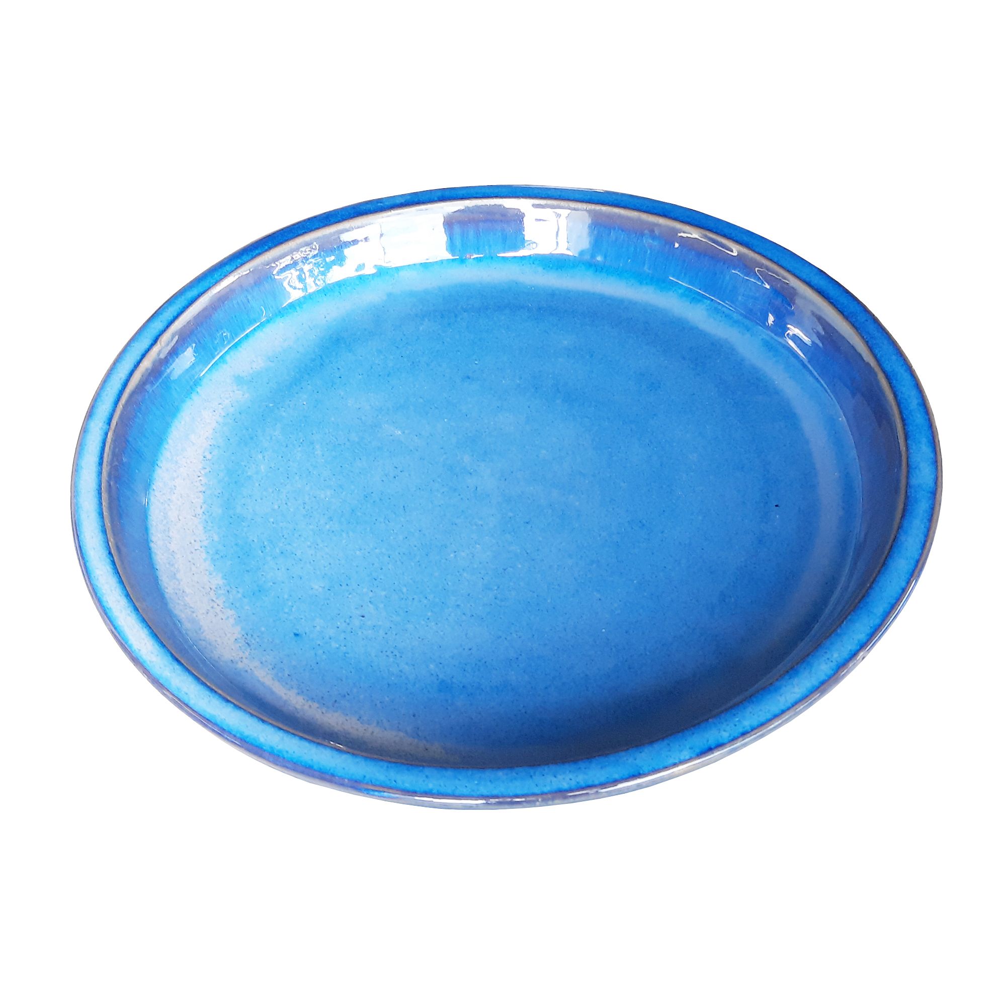 Verve Barcău Blue Pot saucer (Dia)24cm DIY at B&Q