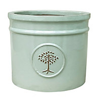 Verve Barcău Olive Ceramic Circular Plant pot (Dia)20cm