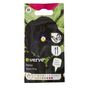 Verve Black king Pansy Seeds