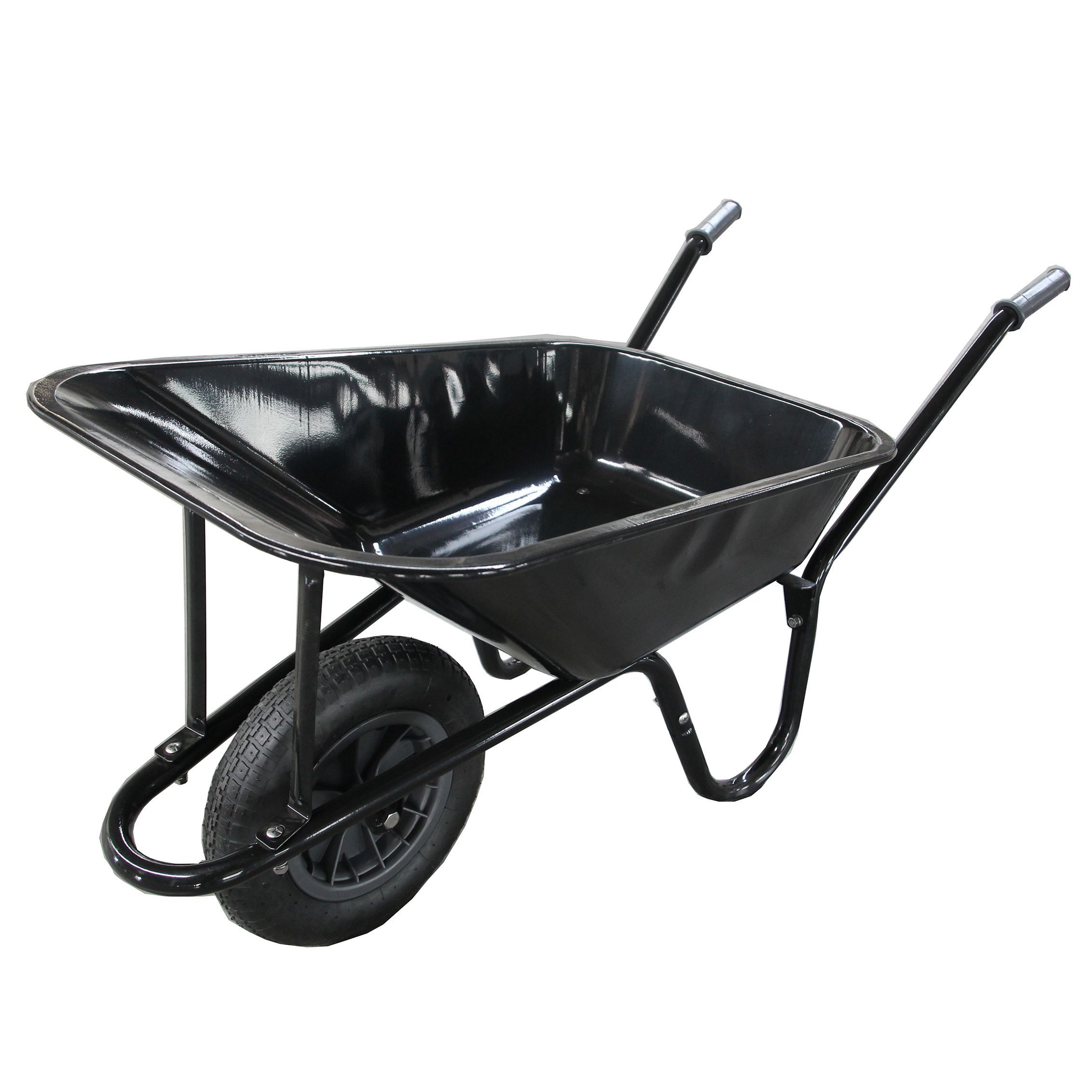Verve Black Steel Wheelbarrow 85L DIY at B&Q