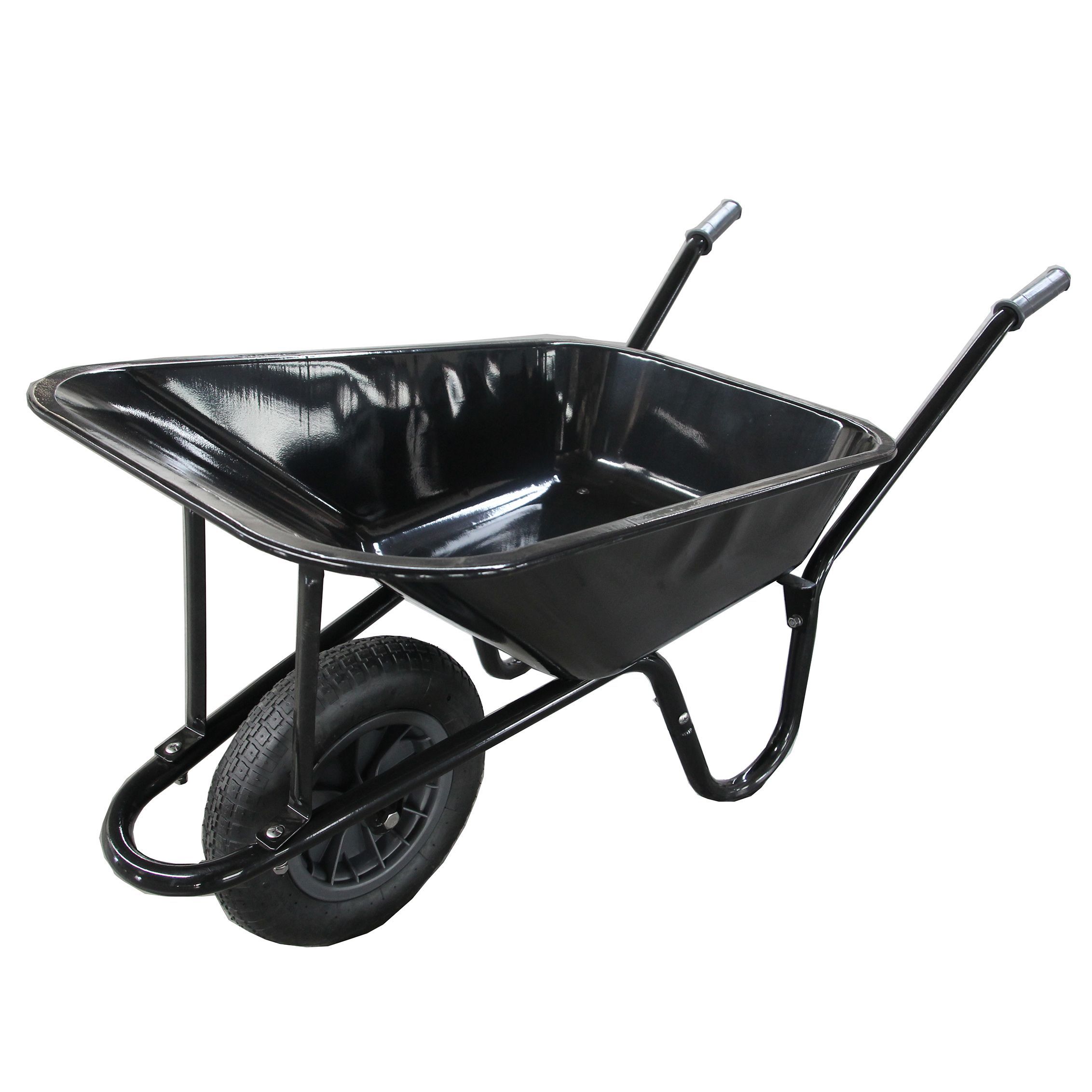 Verve Black Steel Wheelbarrow 85L | DIY at B&Q