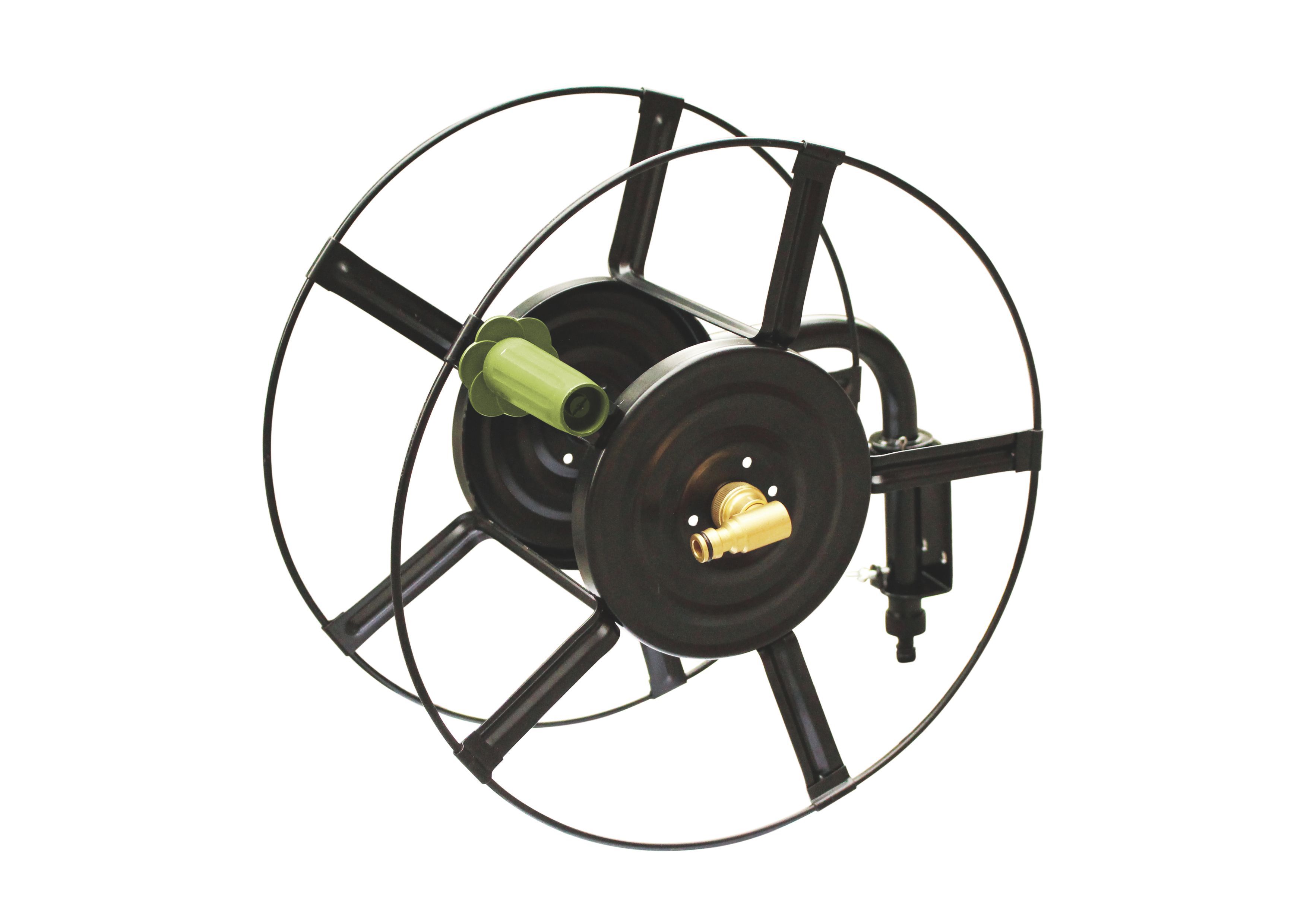 Verve Black Wall-mounted Hose reel Without wheels (L)60m