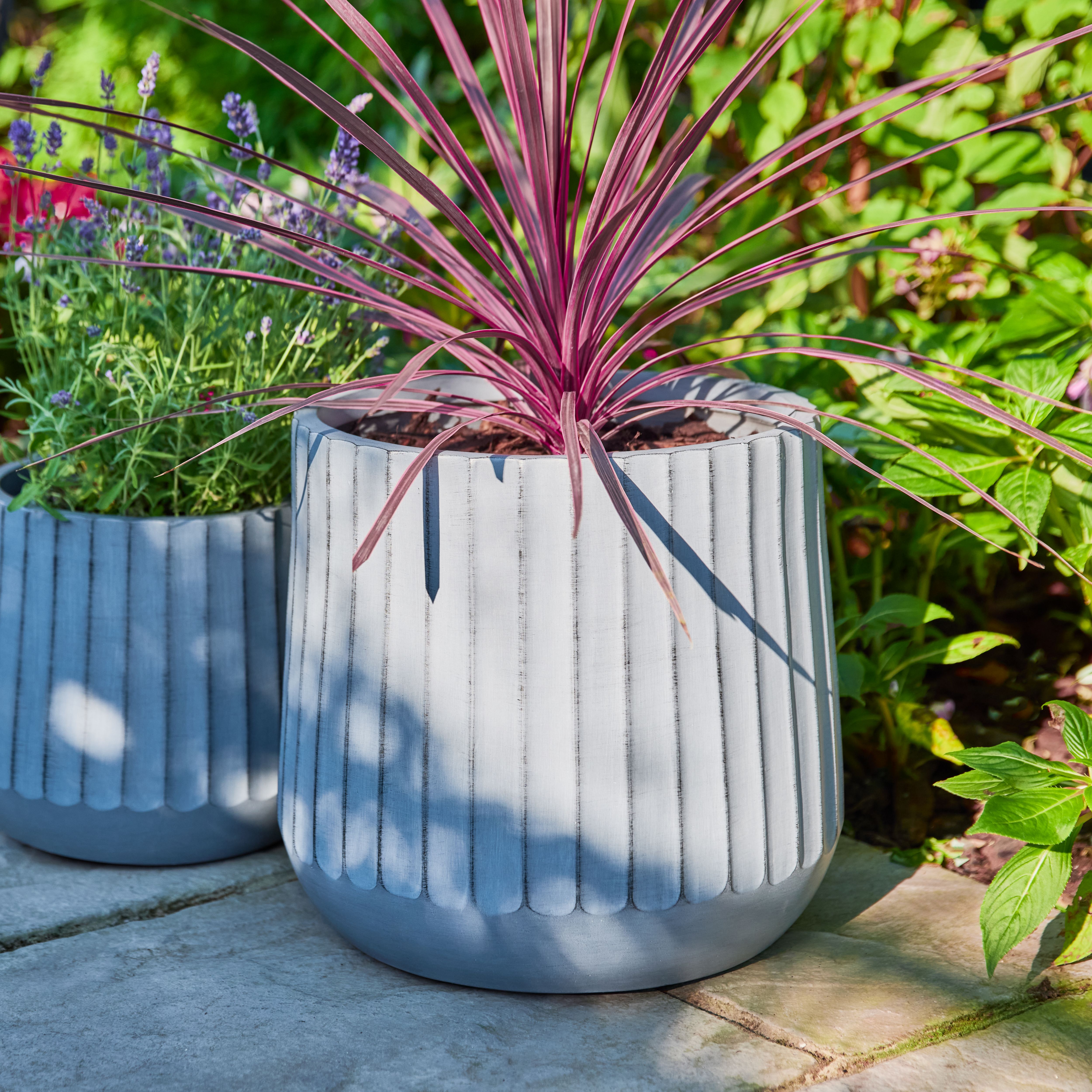self watering planter 3d print 4, 6, 8, Inch Self Watering Planter, Large Indoor Outdoor Plant Pot with Drainage, Terracotta, Green, Beige, Modern Ribbed Design 8