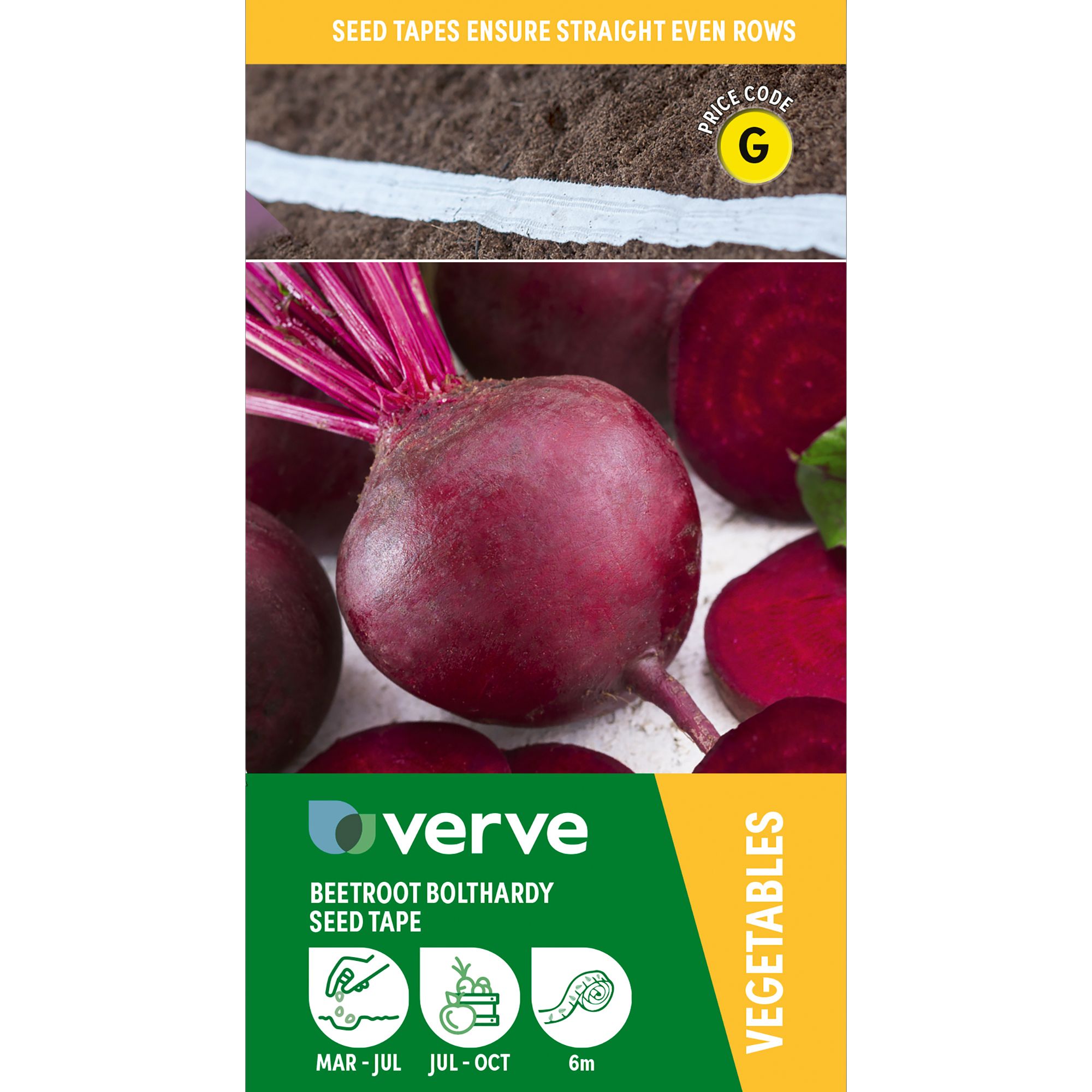 Verve Bolthardy Beetroot Seed tape 6m