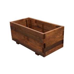 Verve Bopha Brown Rectangular Trough (H)35cm (W)80cm