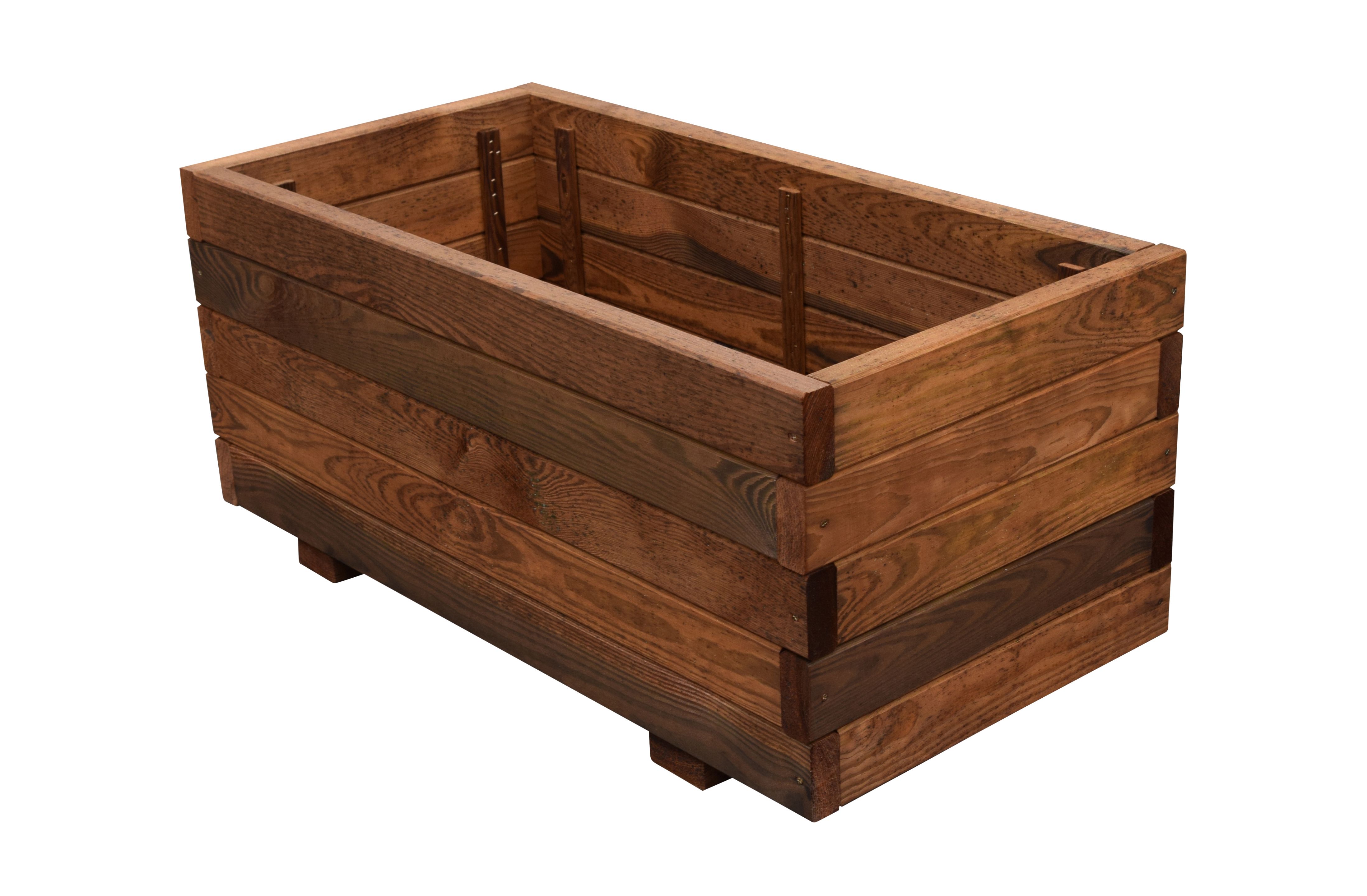 Verve Bopha Brown Rectangular Trough (H) 35cm x (W) 80cm (H)35cm (W)80cm