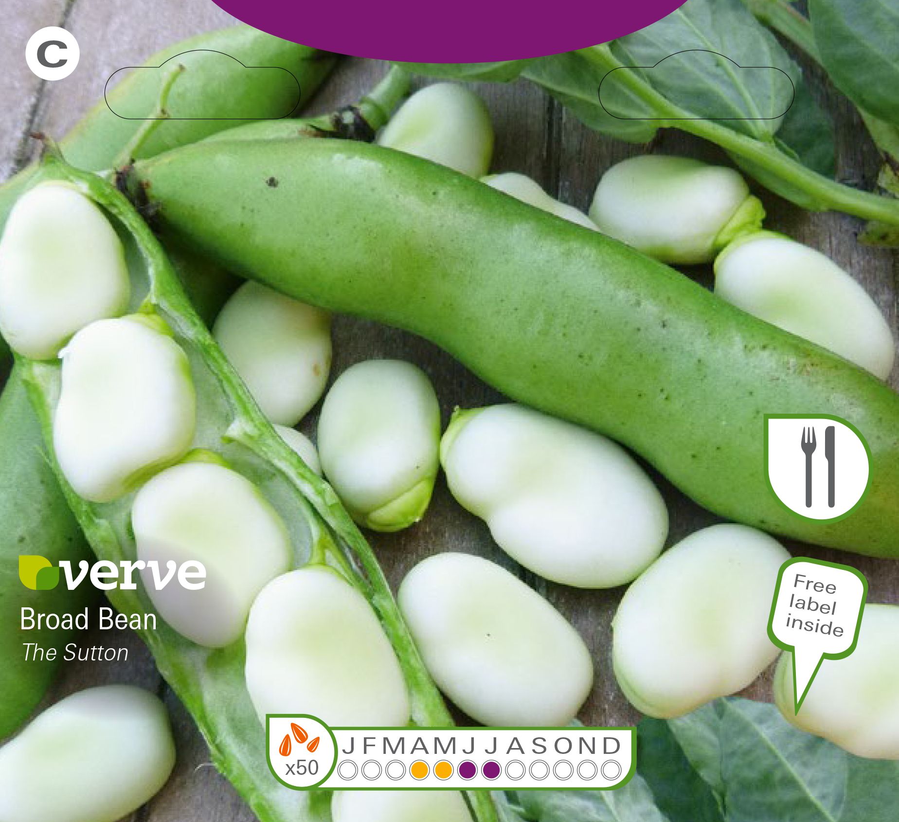 Verve Borad bean sutton Seeds