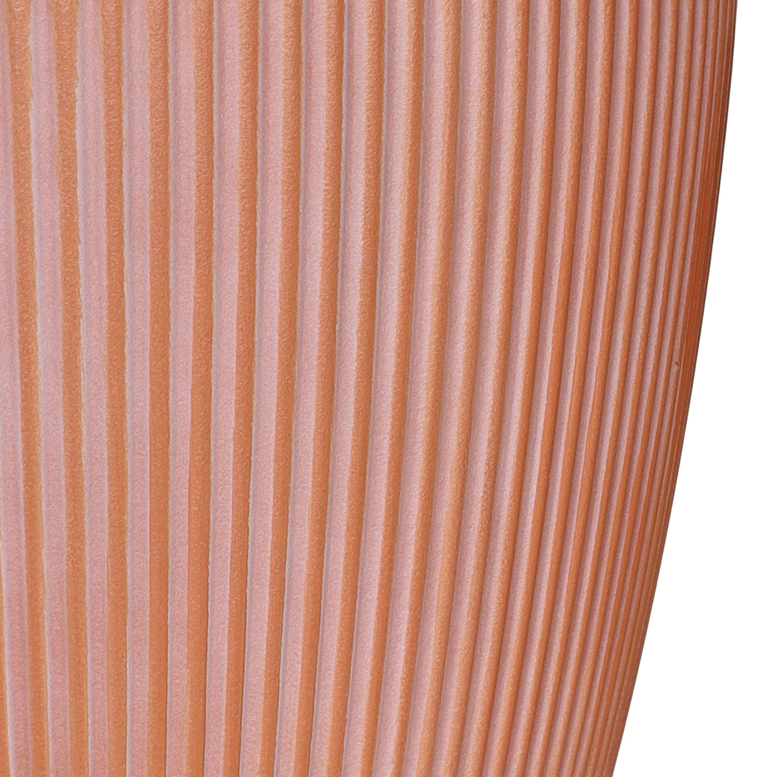Verve Brown Ribbed Recycled plastic Plant pot (Dia) 35cm, (H)33cm
