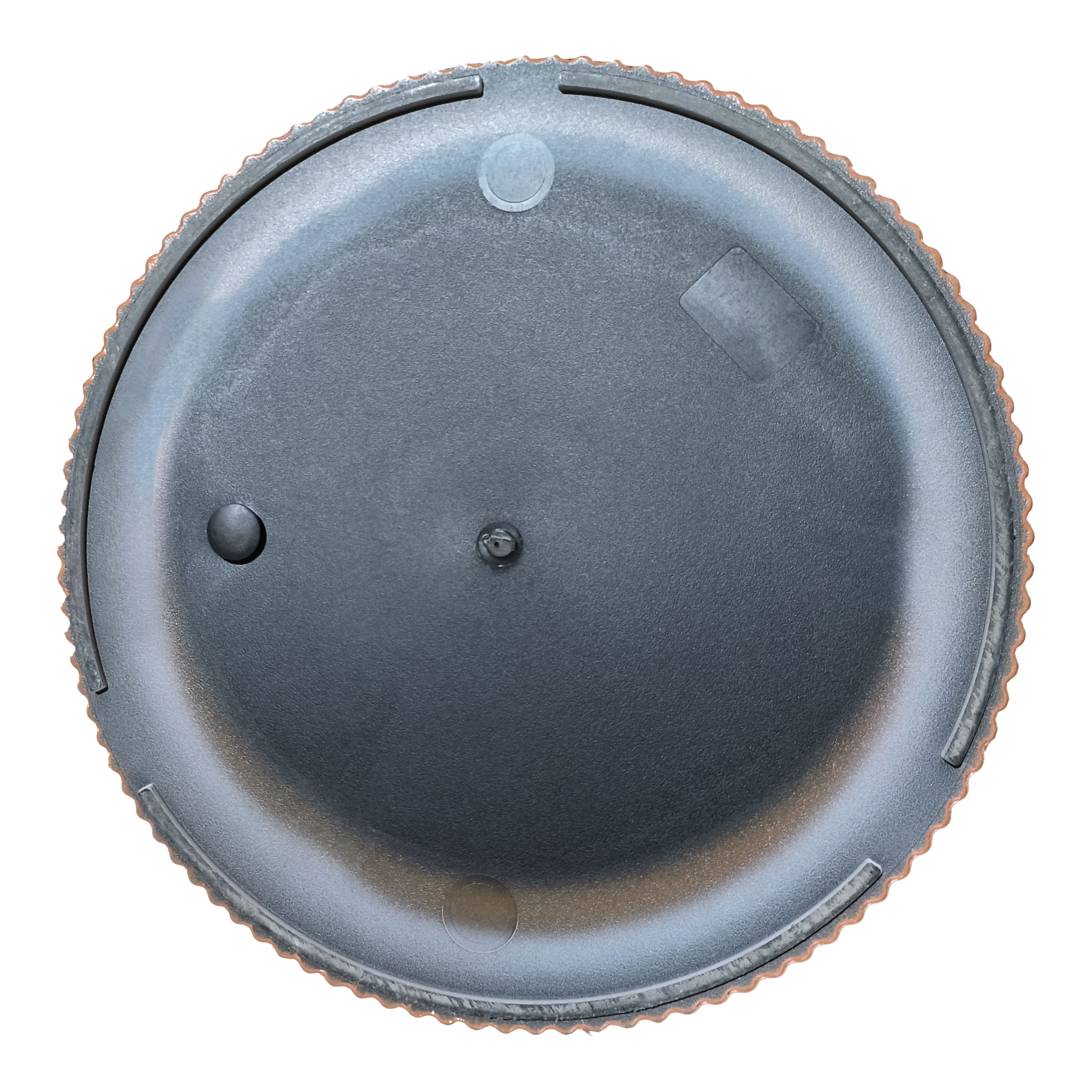 Verve Brown Ribbed Recycled plastic Plant pot (Dia) 35cm, (H)33cm