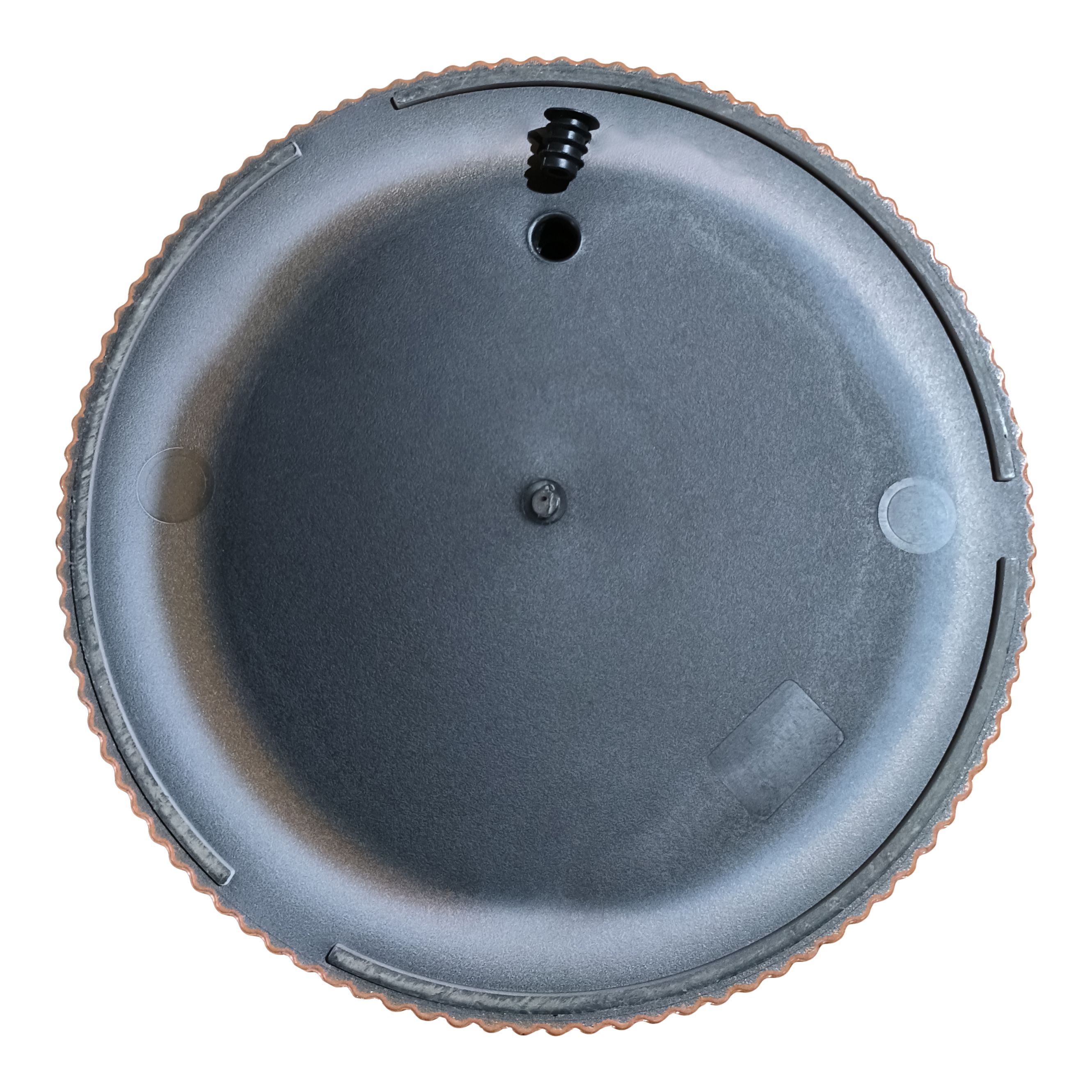 Verve Brown Ribbed Recycled plastic Plant pot (Dia) 35cm, (H)33cm