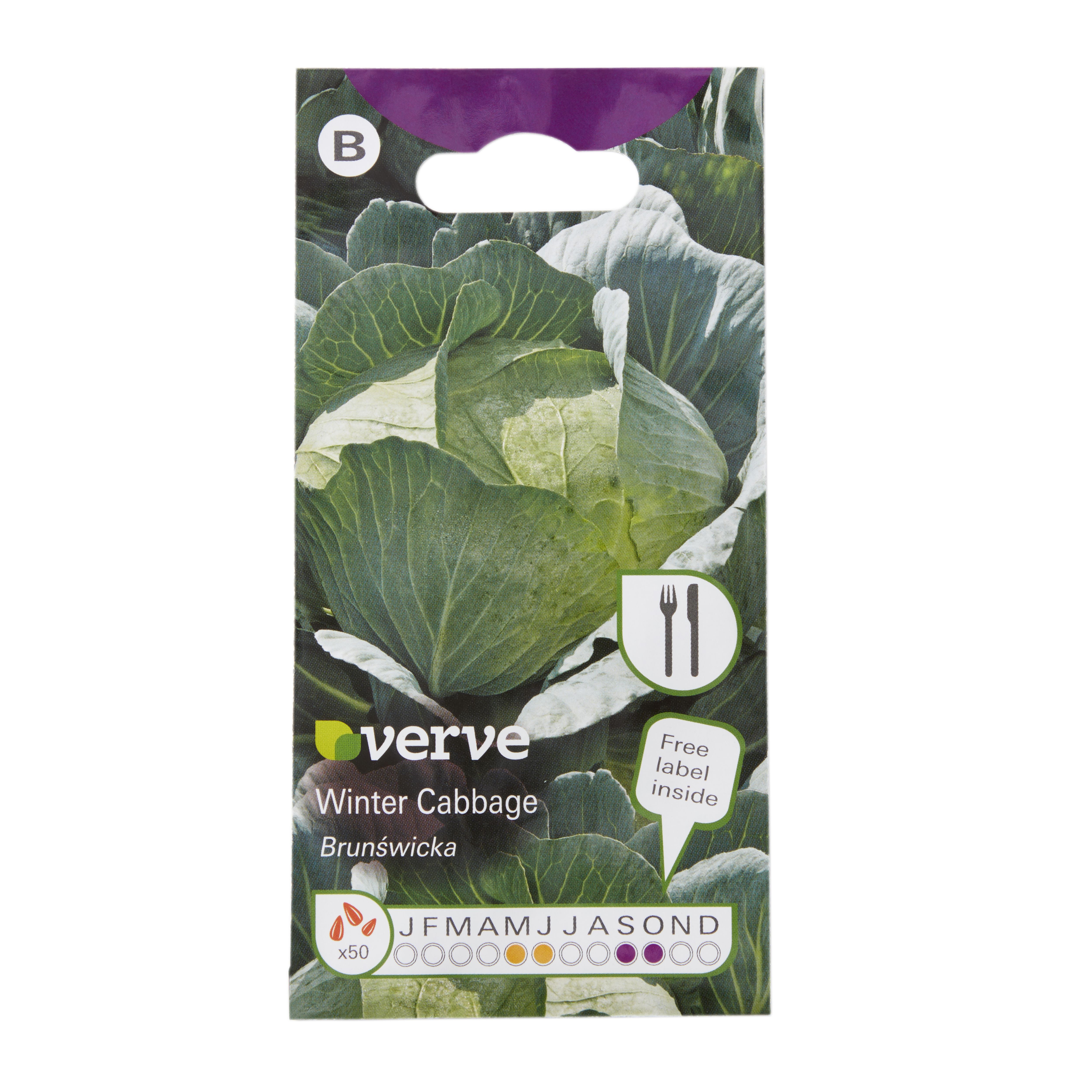 Verve Brunswicka winter cabbage Vegetable Seeds