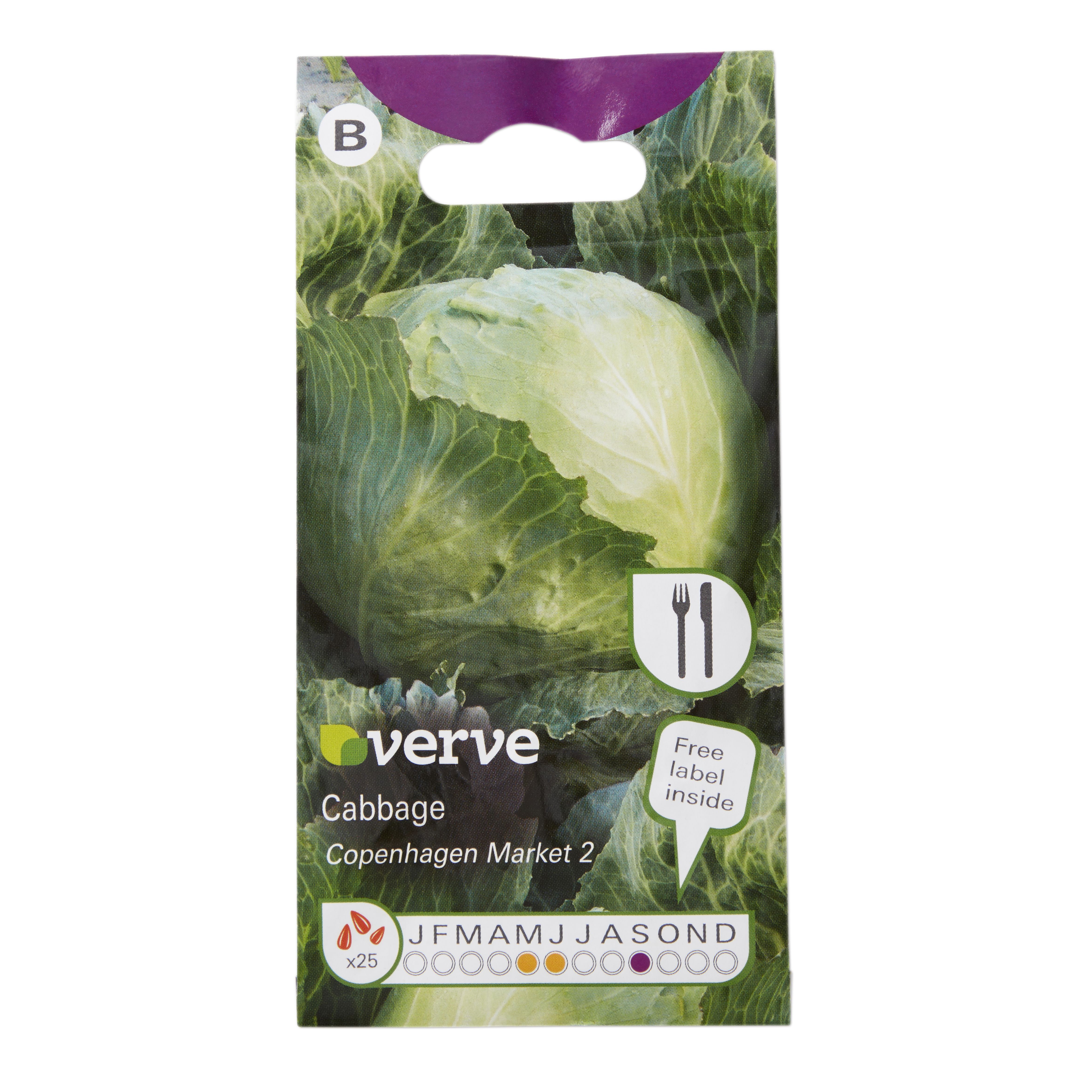 Verve Cabbage copenhagen market 2 Cabbage Seed