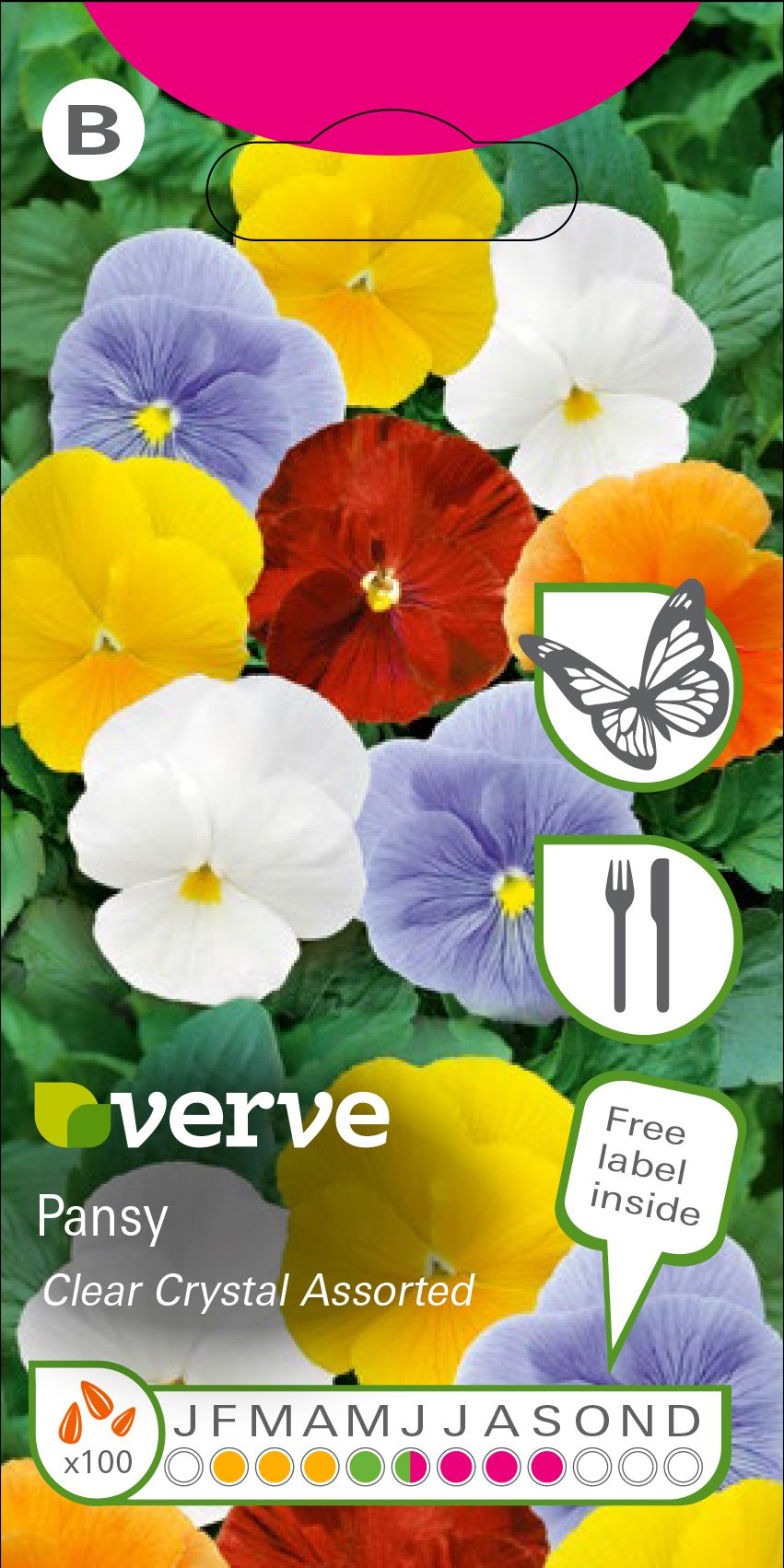 Verve Clear crystal Pansy Seeds