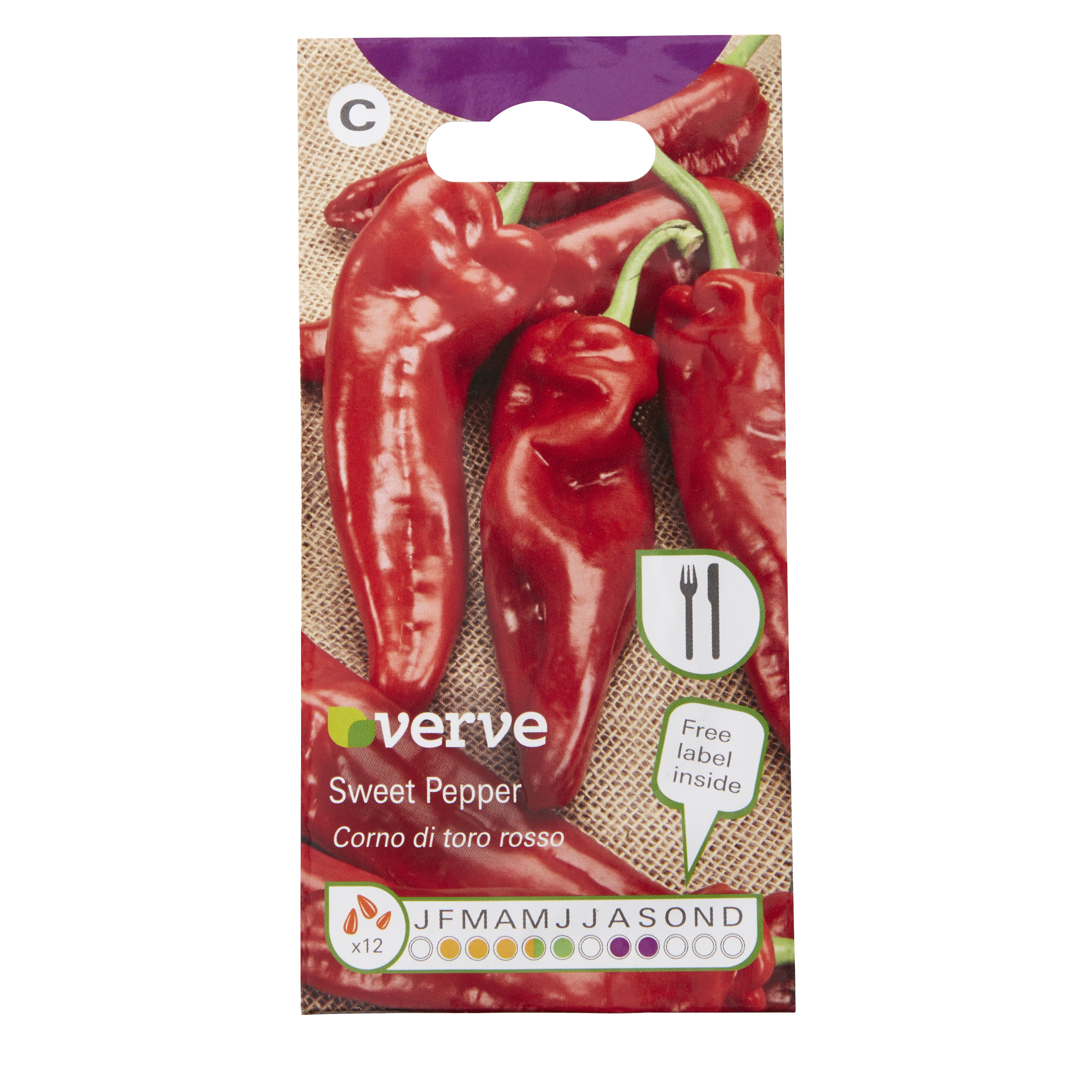 Verve Corno di toro rosso sweet pepper Seeds