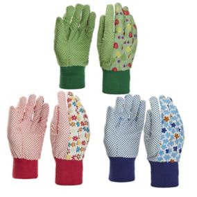 Verve Cotton Multicolour Gardening gloves Medium, Pack of 3