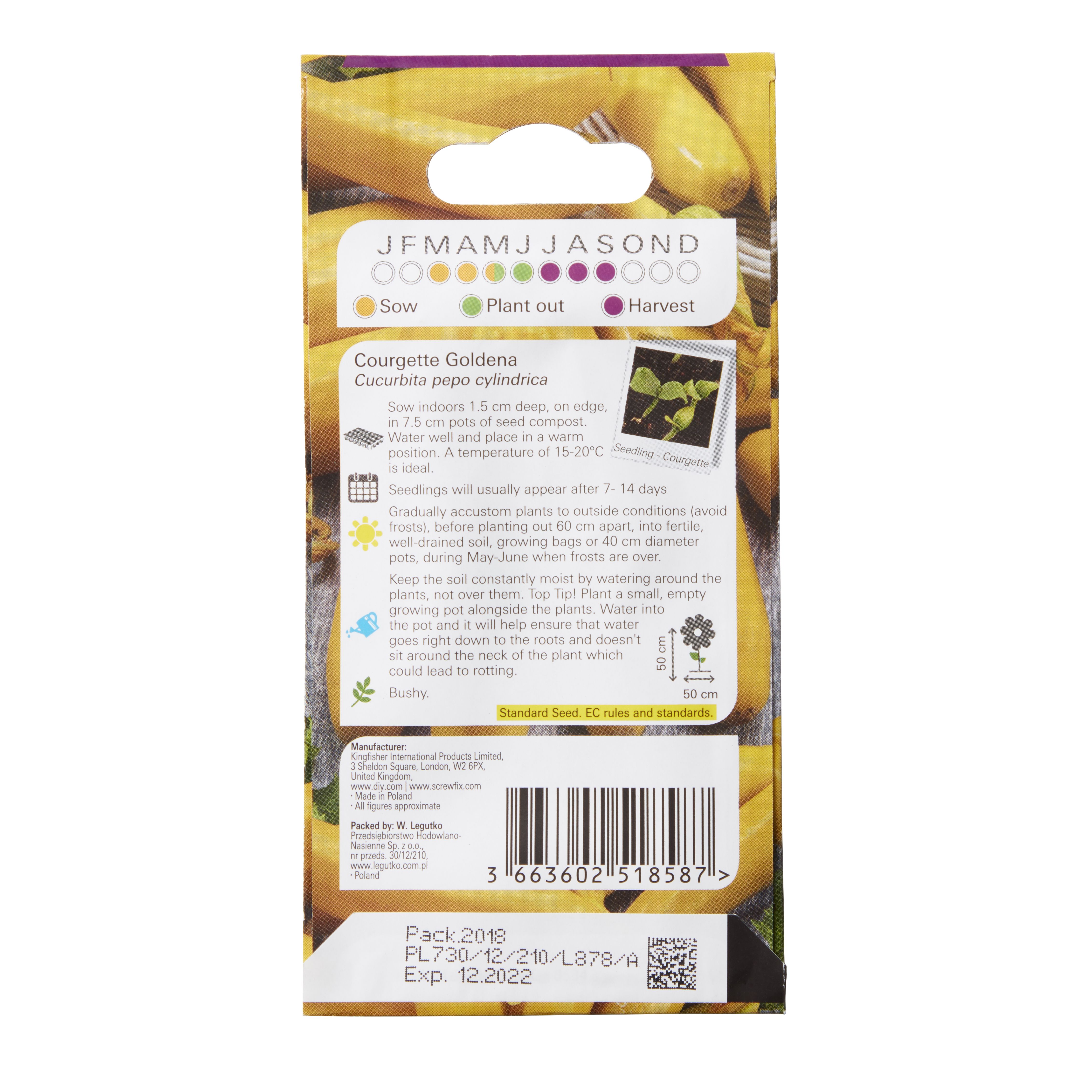 Verve 'Courgette goldena' Vegetable Seeds