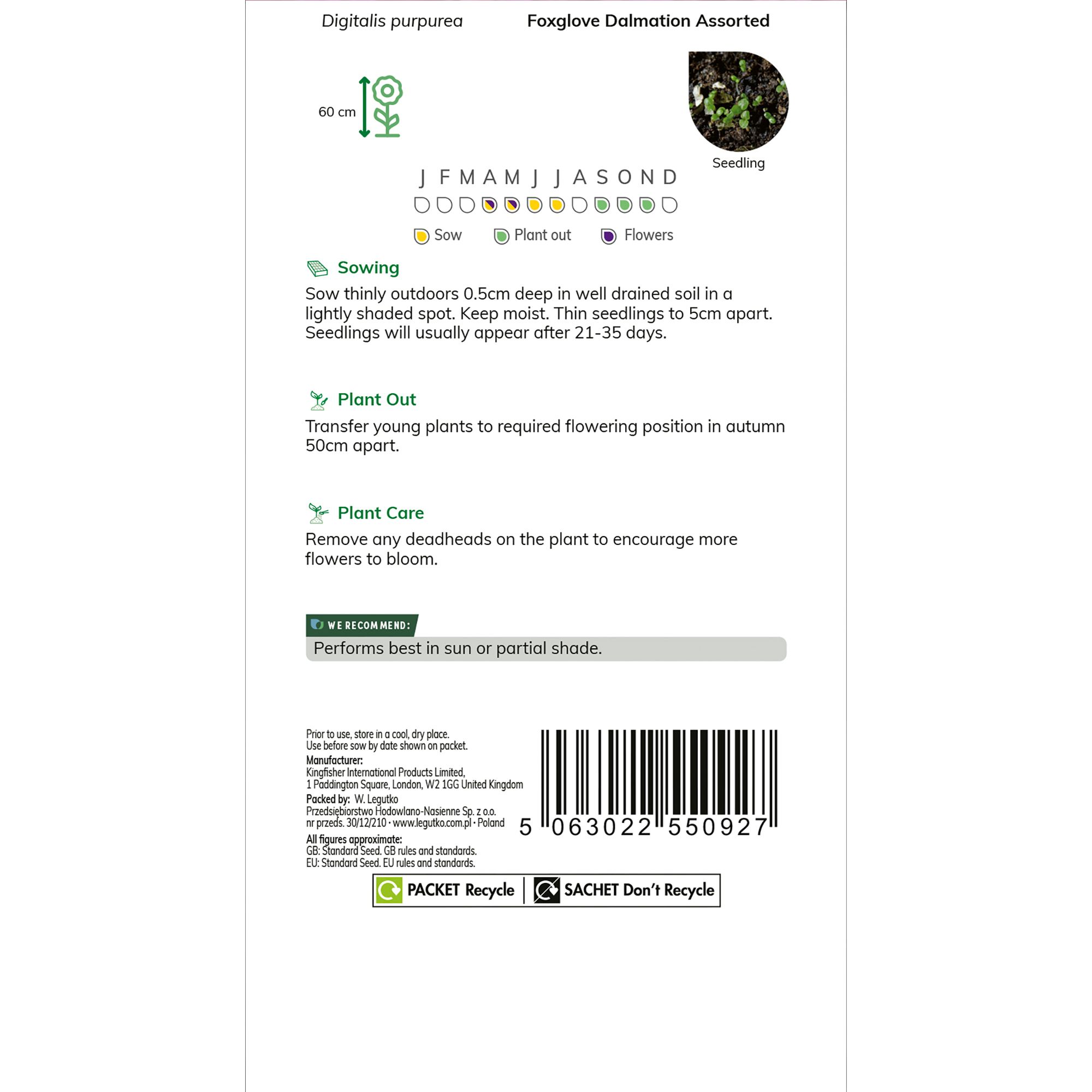 Verve Dalmation Assorted Foxglove Seeds