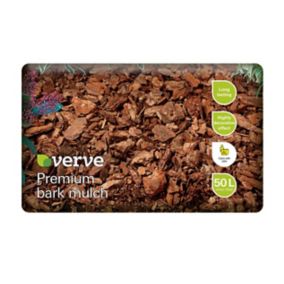 Verve Dark brown Bark chippings 50L Bag
