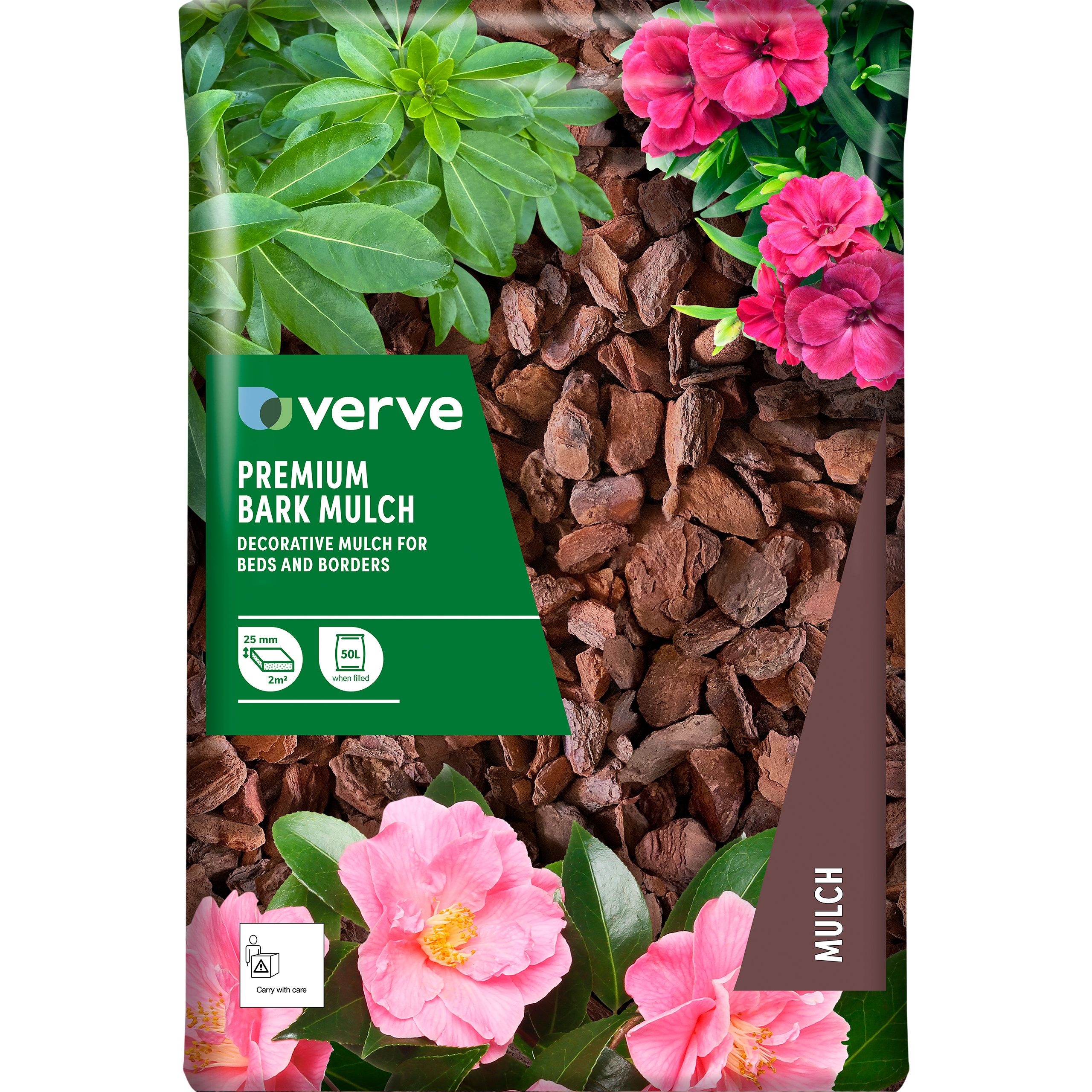 Verve Dark brown Bark chippings 50L Bag