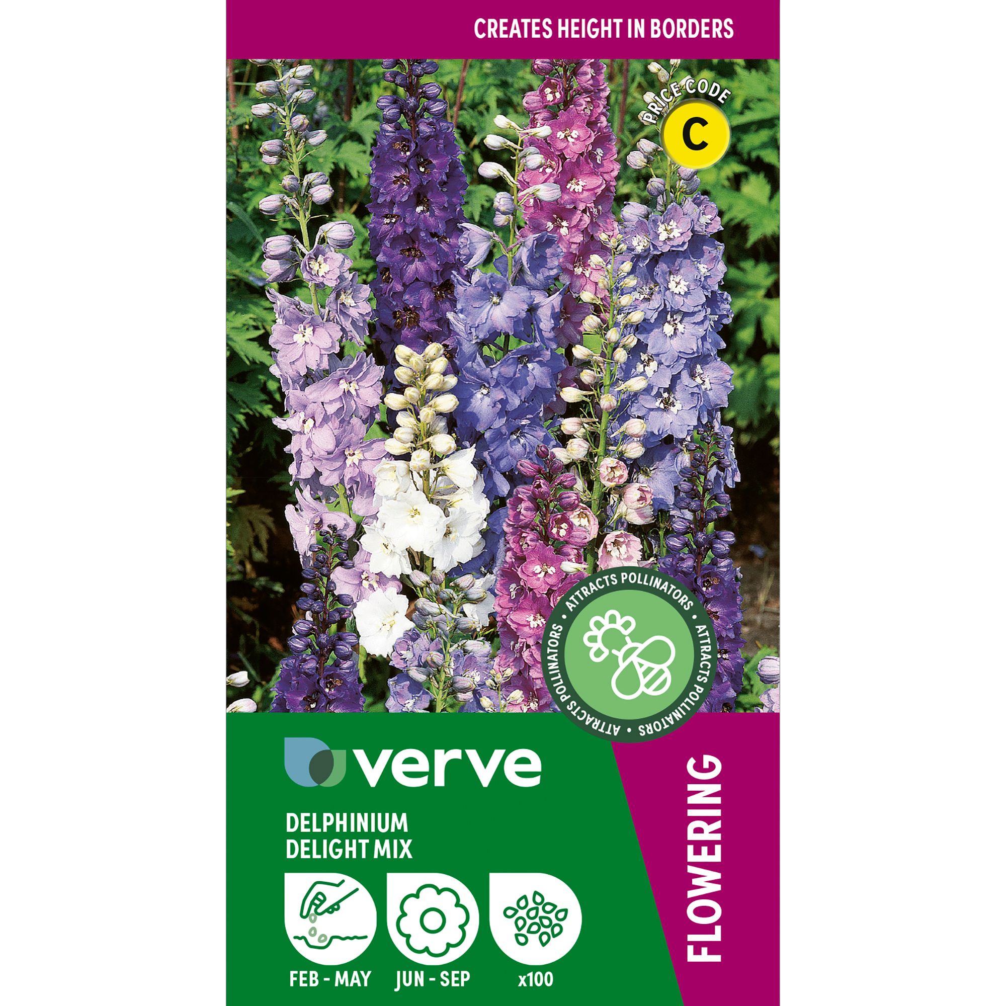 Verve Delight Mix Delphinium Seeds