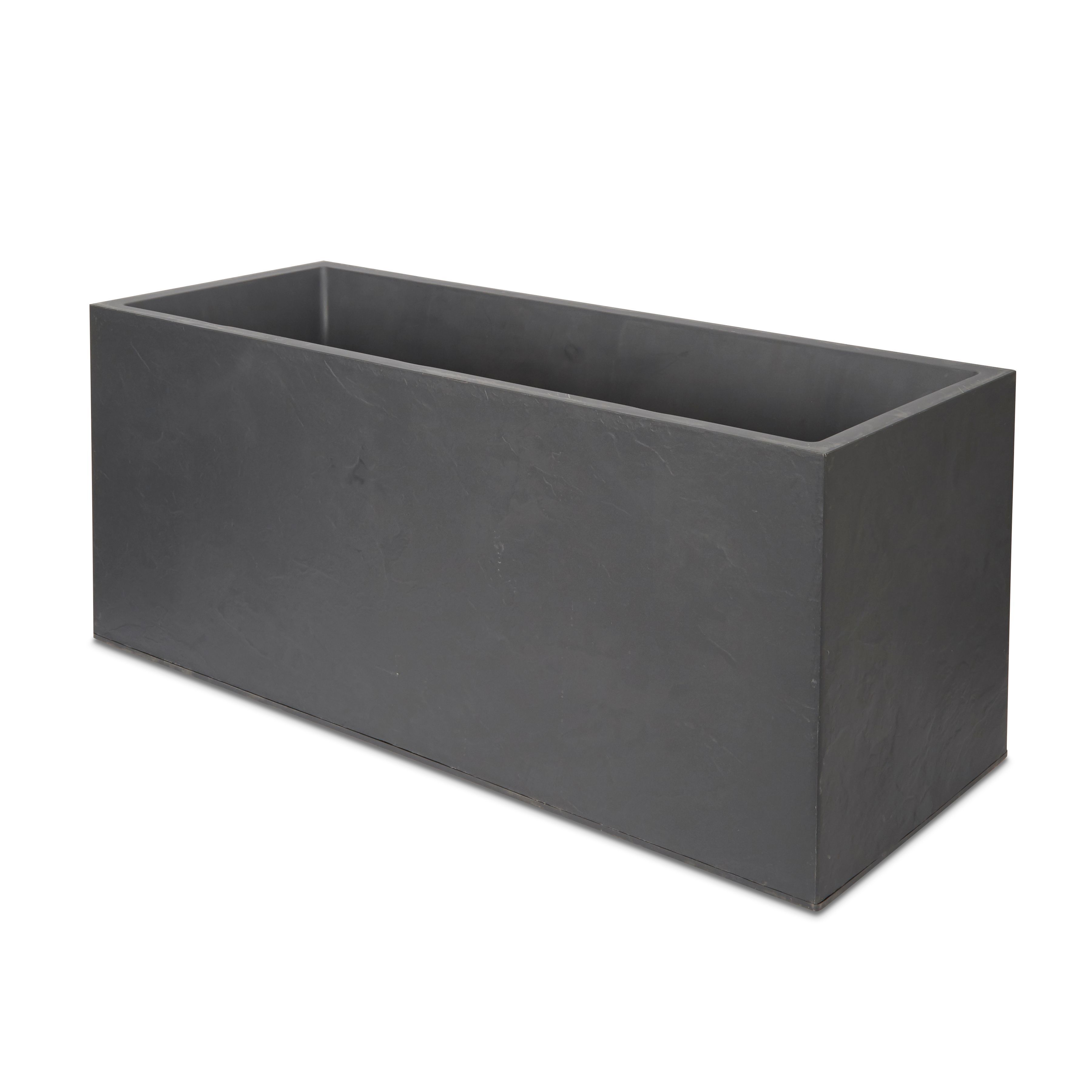 Verve Durdica Dark grey Plastic Rectangular Trough (H)43cm (W)100cm