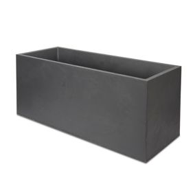 Verve Durdica Dark grey Plastic Rectangular Trough