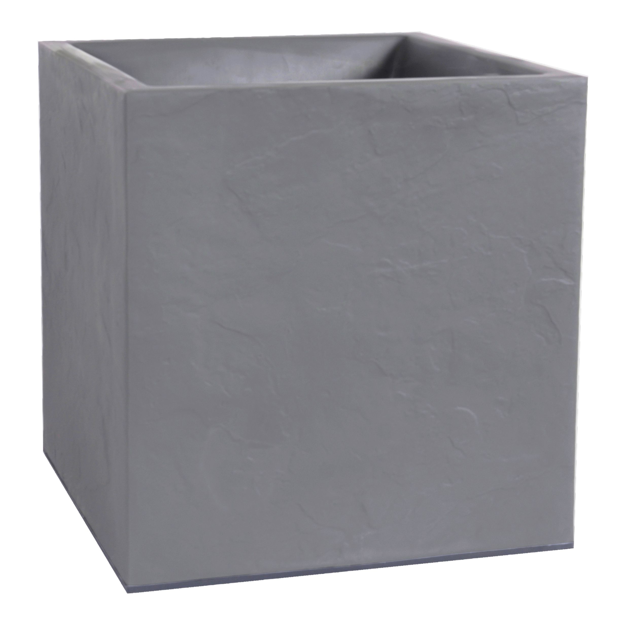 Verve Durdica Light grey Plastic Square Planter (H)43.5cm (W)39.5cm