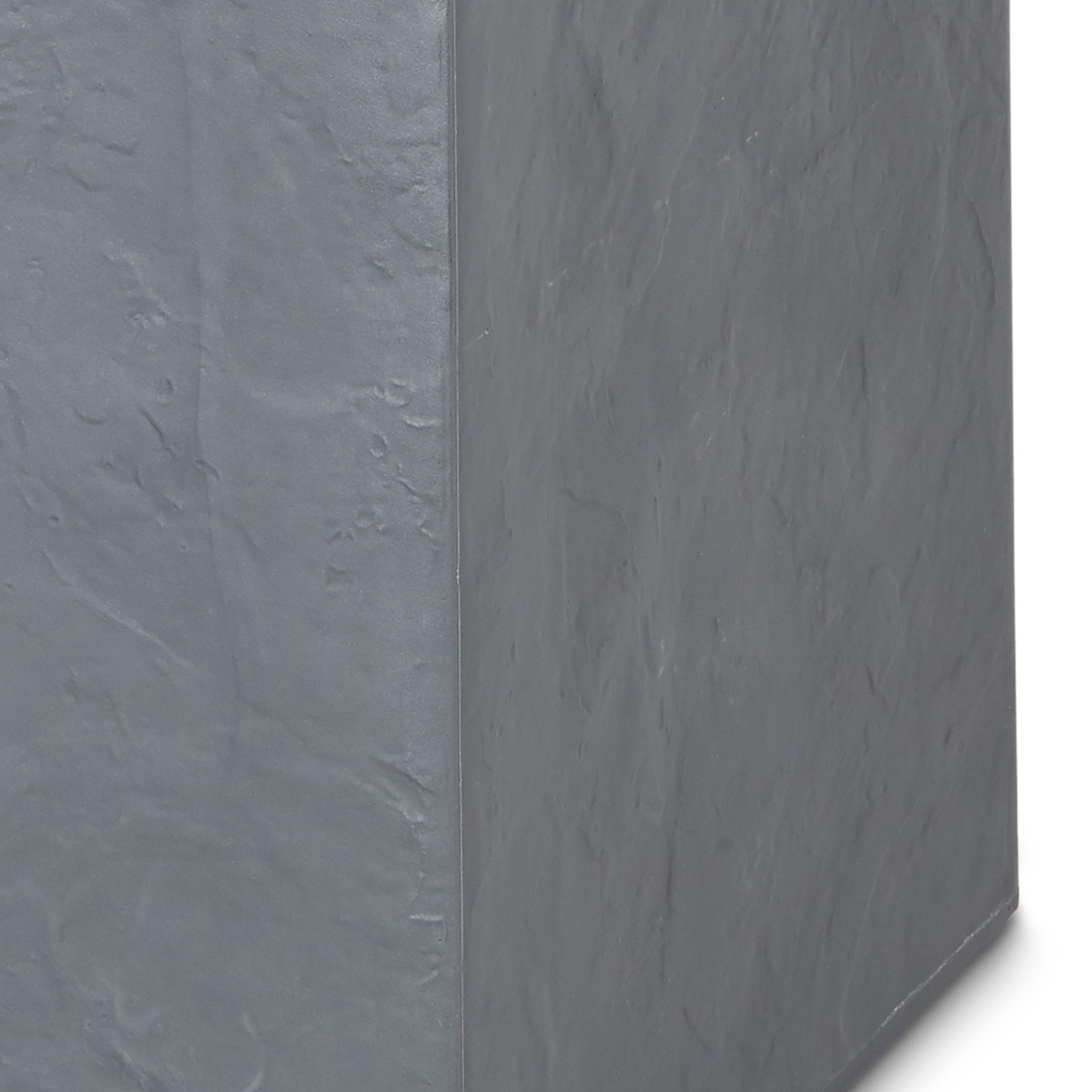 Verve Durdica Matt Dark grey Slate effect Plastic Plant pot (Dia) 39.5cm, (H)43.5cm, 31L