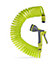 Verve DY5810K Green & grey Spiral Hose pipe (L)10m