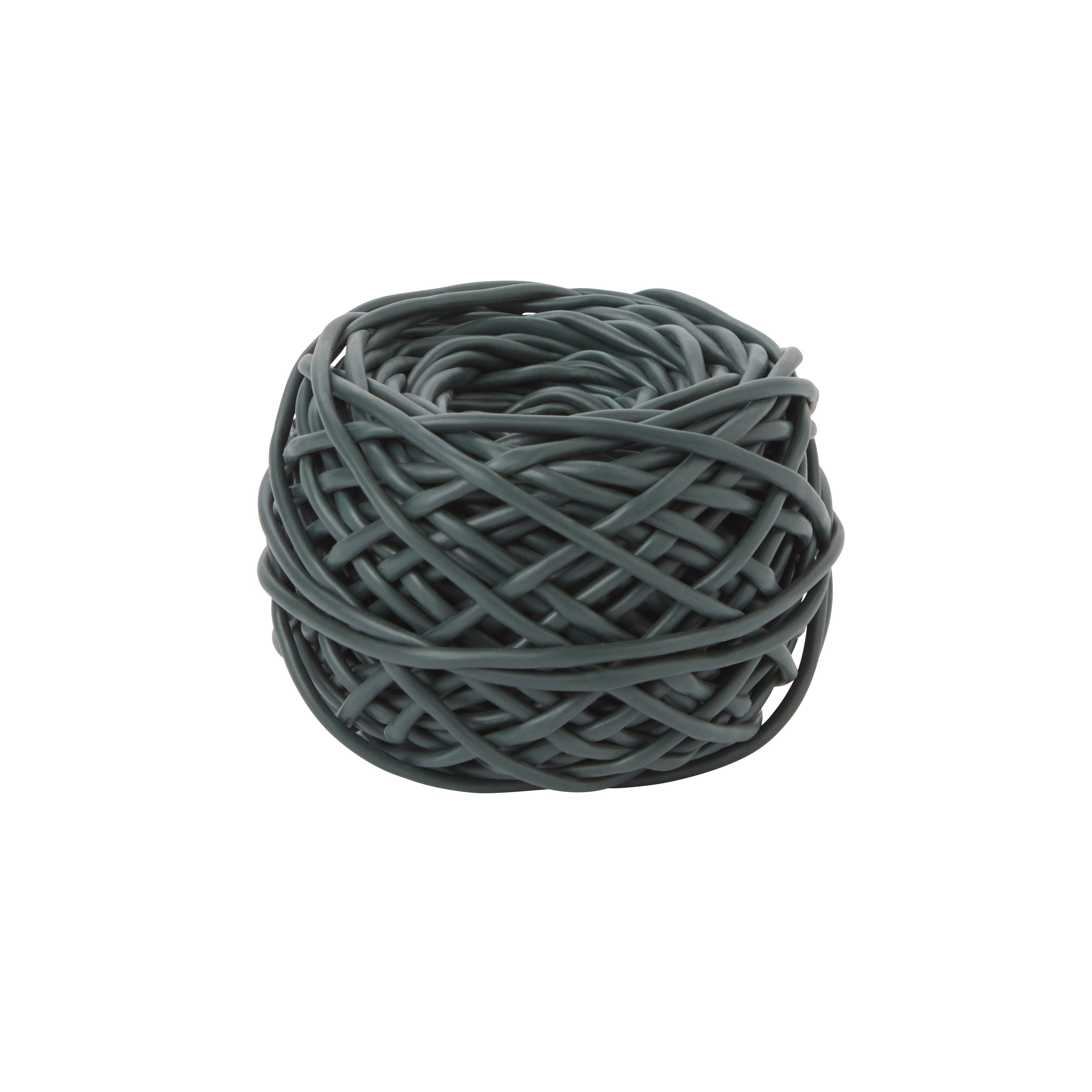 Verve Flexible plastic Green Steel Plant tie (L)25m