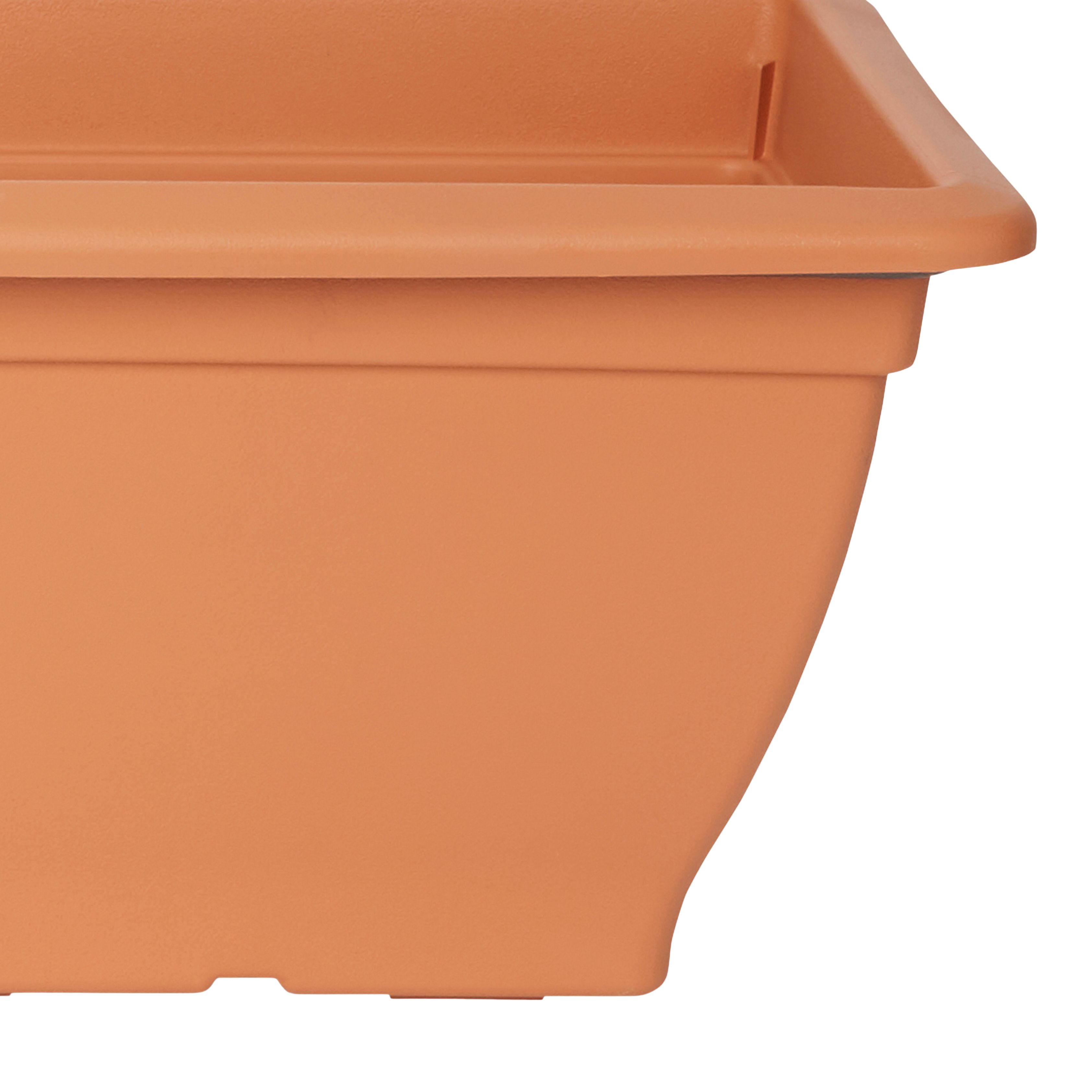 Verve Florus 1.5L Brown Plastic Bell Rectangular Trough (H)20cm (W)24.5cm (D)60cm