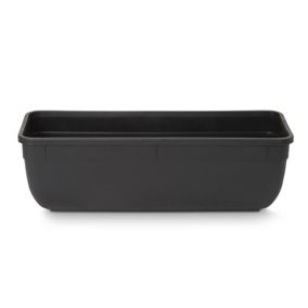 Verve Florus Black Plastic Bell Rectangular Trough (H) 15cm x (W) 15cm (H)15cm (W)15cm